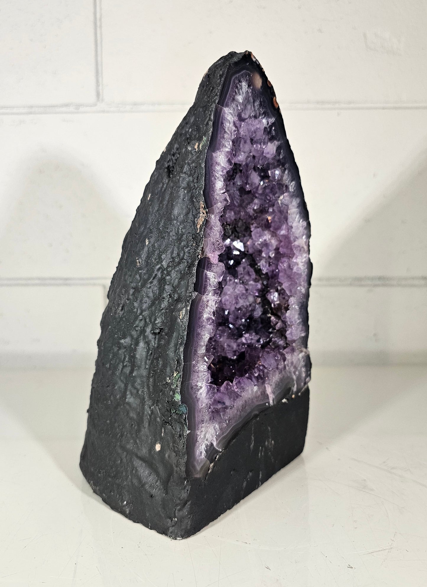 8.67 LB  AAA Natural Amethyst Cathedral Quartz Crystal Druzy Purple (A38)