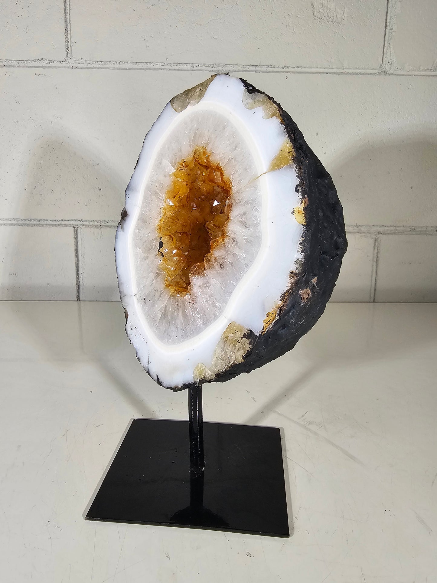 4.7 LB  AAA Citrine Quartz Crystal Druzy on Stand (A37)