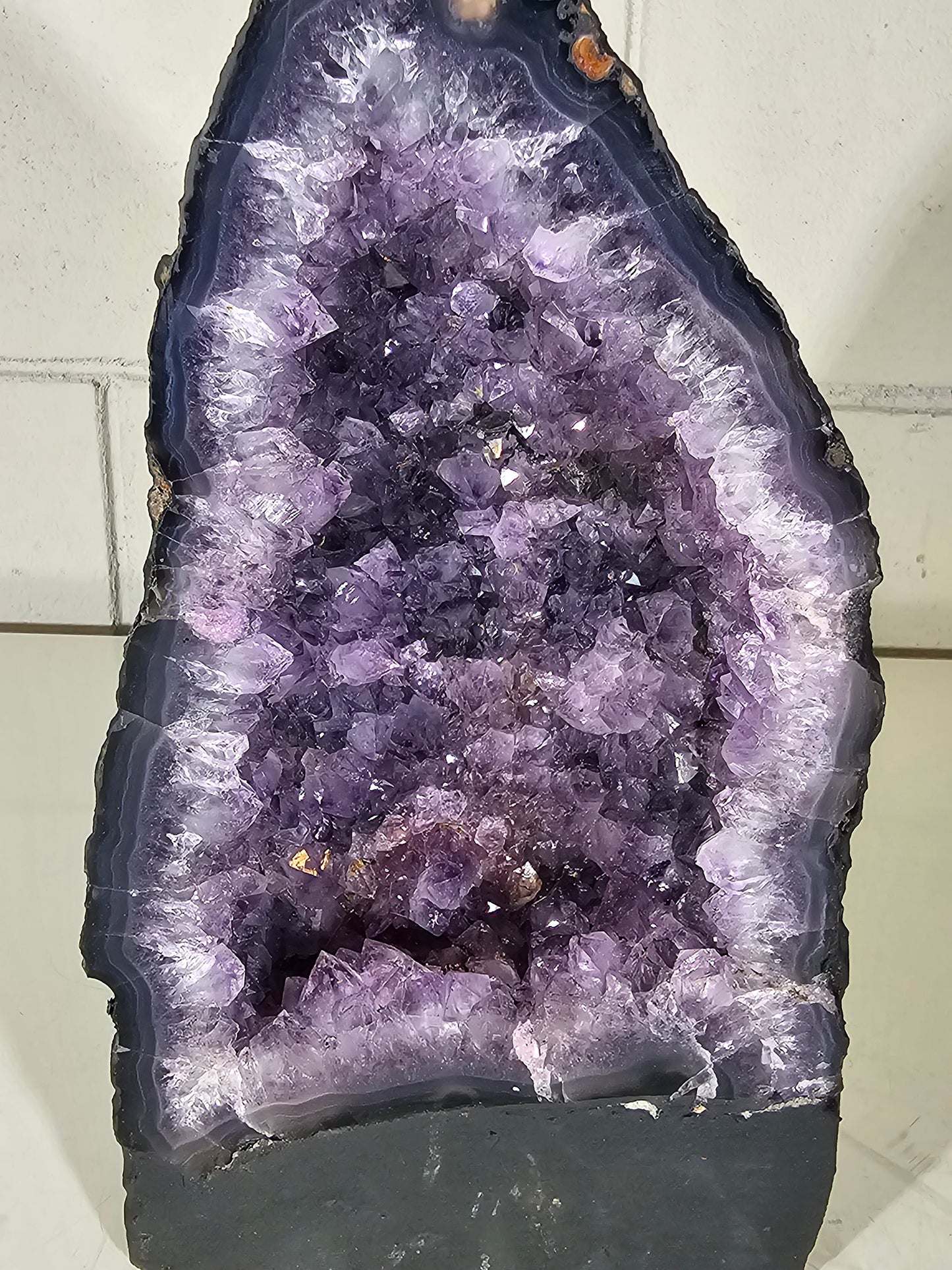 8.67 LB  AAA Natural Amethyst Cathedral Quartz Crystal Druzy Purple (A38)