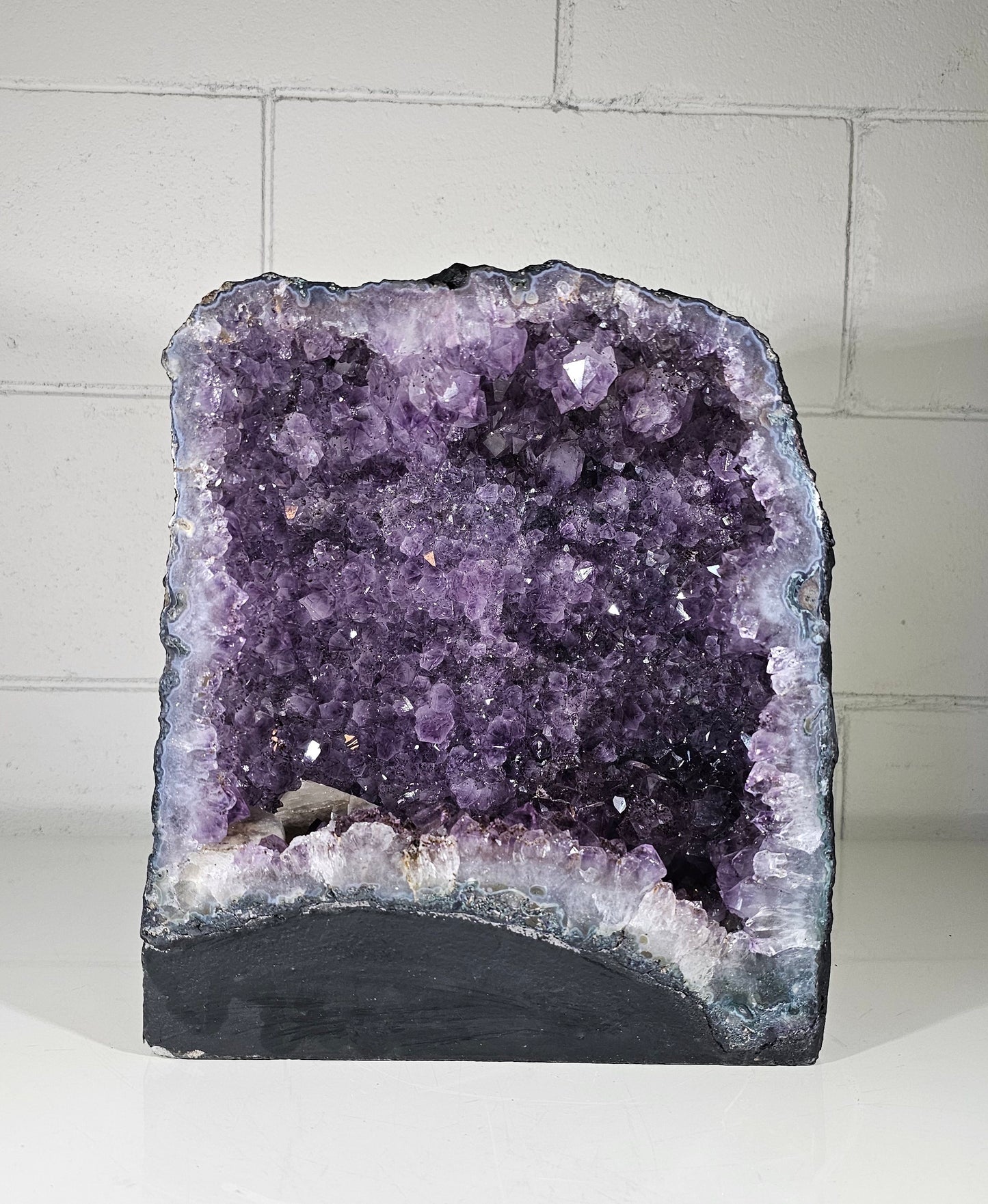 36.39 LB Natural Amethyst Cathedral Quartz Crystal Druzy Purple  (A36)