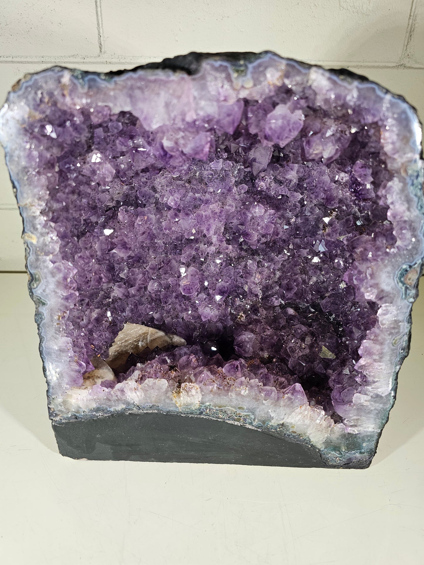 36.39 LB Natural Amethyst Cathedral Quartz Crystal Druzy Purple  (A36)