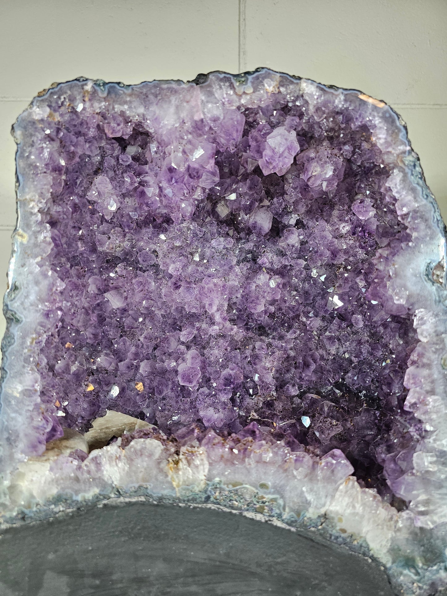 36.39 LB Natural Amethyst Cathedral Quartz Crystal Druzy Purple  (A36)