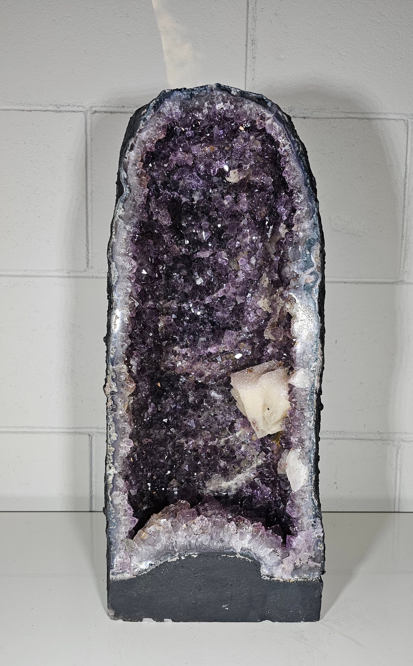 36.43 LB AAA Natural Amethyst Cathedral Quartz Crystal Druzy Purple (A39)