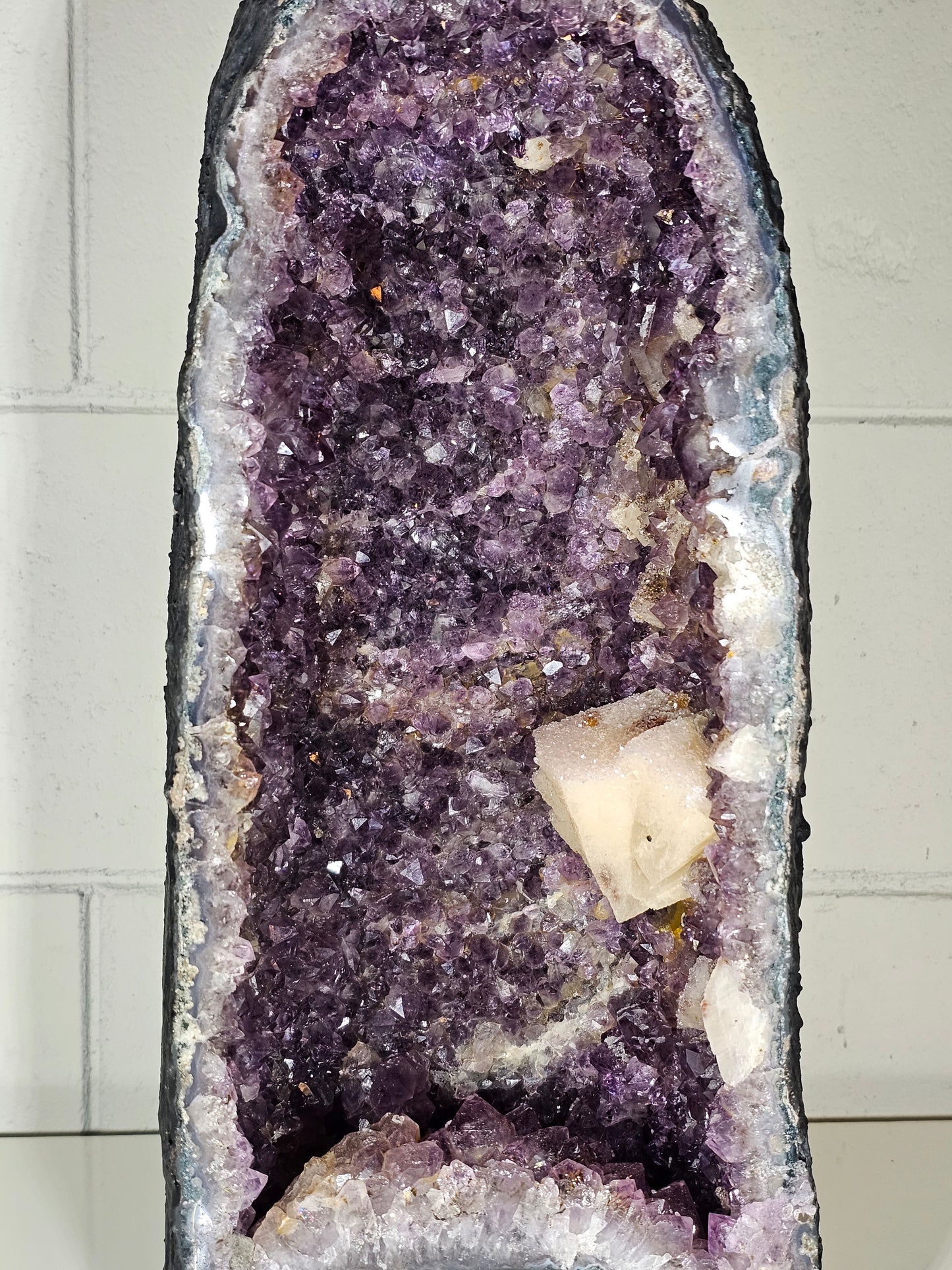 36.43 LB AAA Natural Amethyst Cathedral Quartz Crystal Druzy Purple (A39)