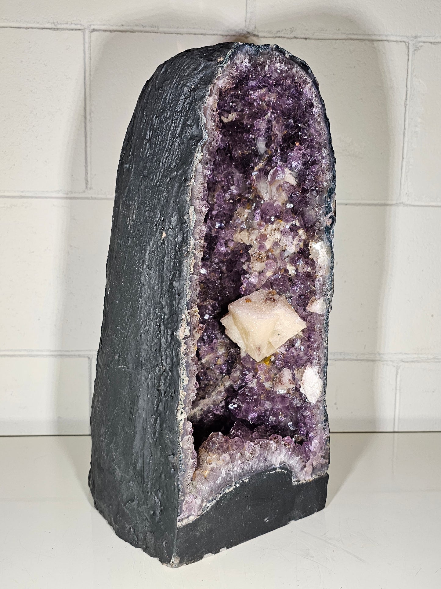 36.43 LB AAA Natural Amethyst Cathedral Quartz Crystal Druzy Purple (A39)