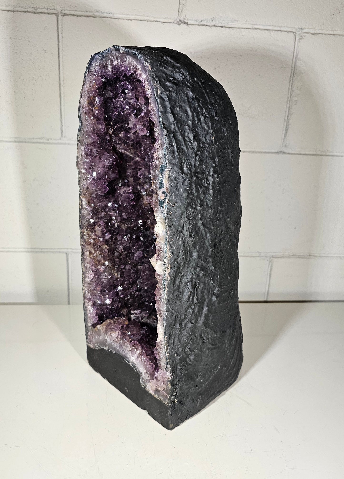 36.43 LB AAA Natural Amethyst Cathedral Quartz Crystal Druzy Purple (A39)