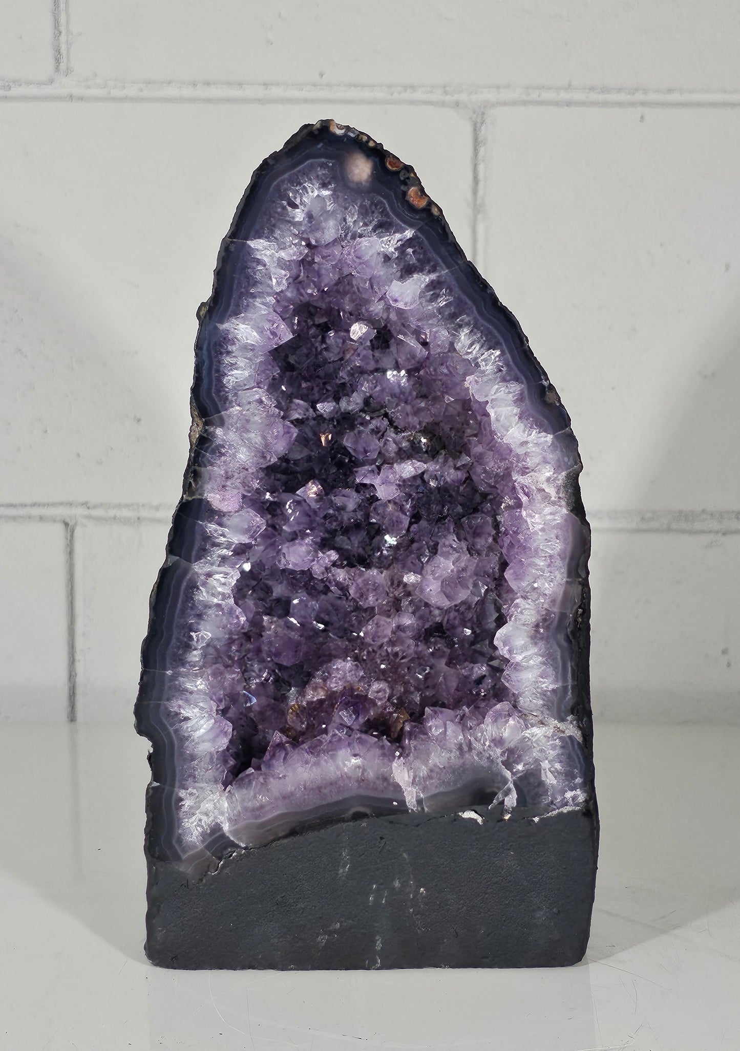 8.67 LB  AAA Natural Amethyst Cathedral Quartz Crystal Druzy Purple (A38)