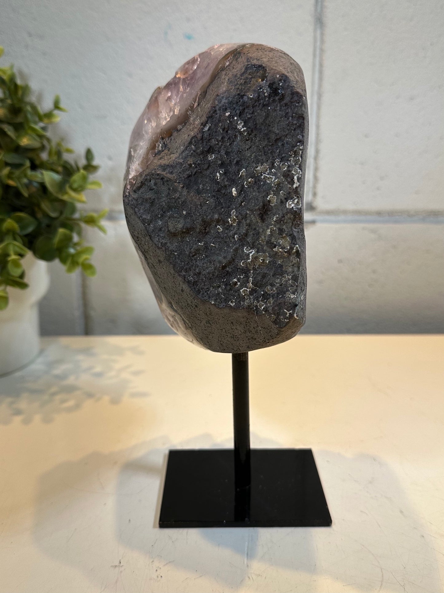 4.75 Lb AAA Natural Amethyst Quartz Crystal Druzy on Stand (A53)