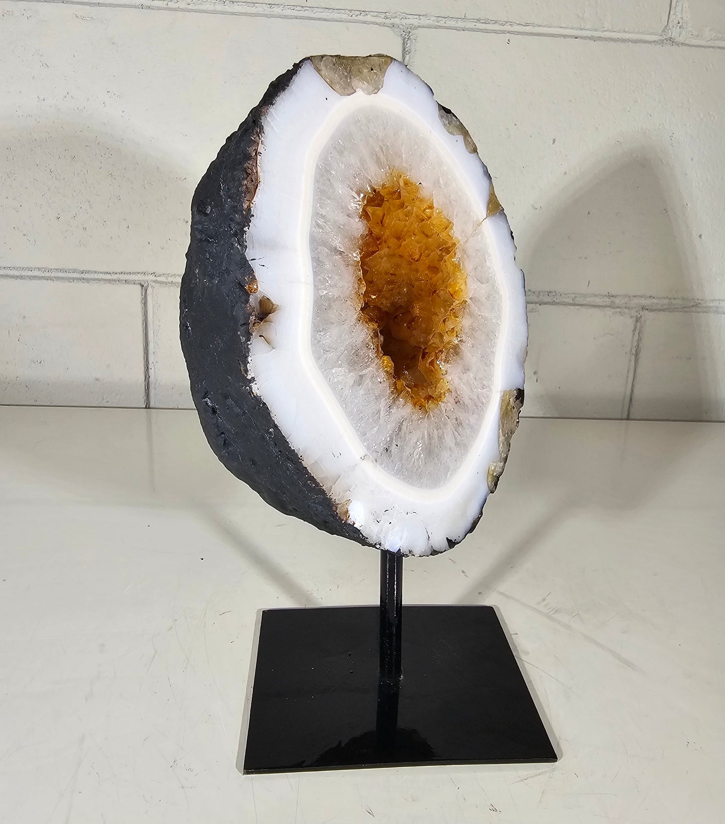 4.7 LB  AAA Citrine Quartz Crystal Druzy on Stand (A37)