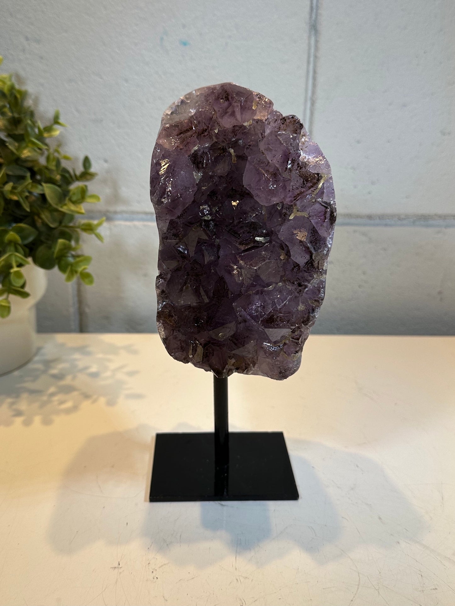 4.75 Lb AAA Natural Amethyst Quartz Crystal Druzy on Stand (A53)