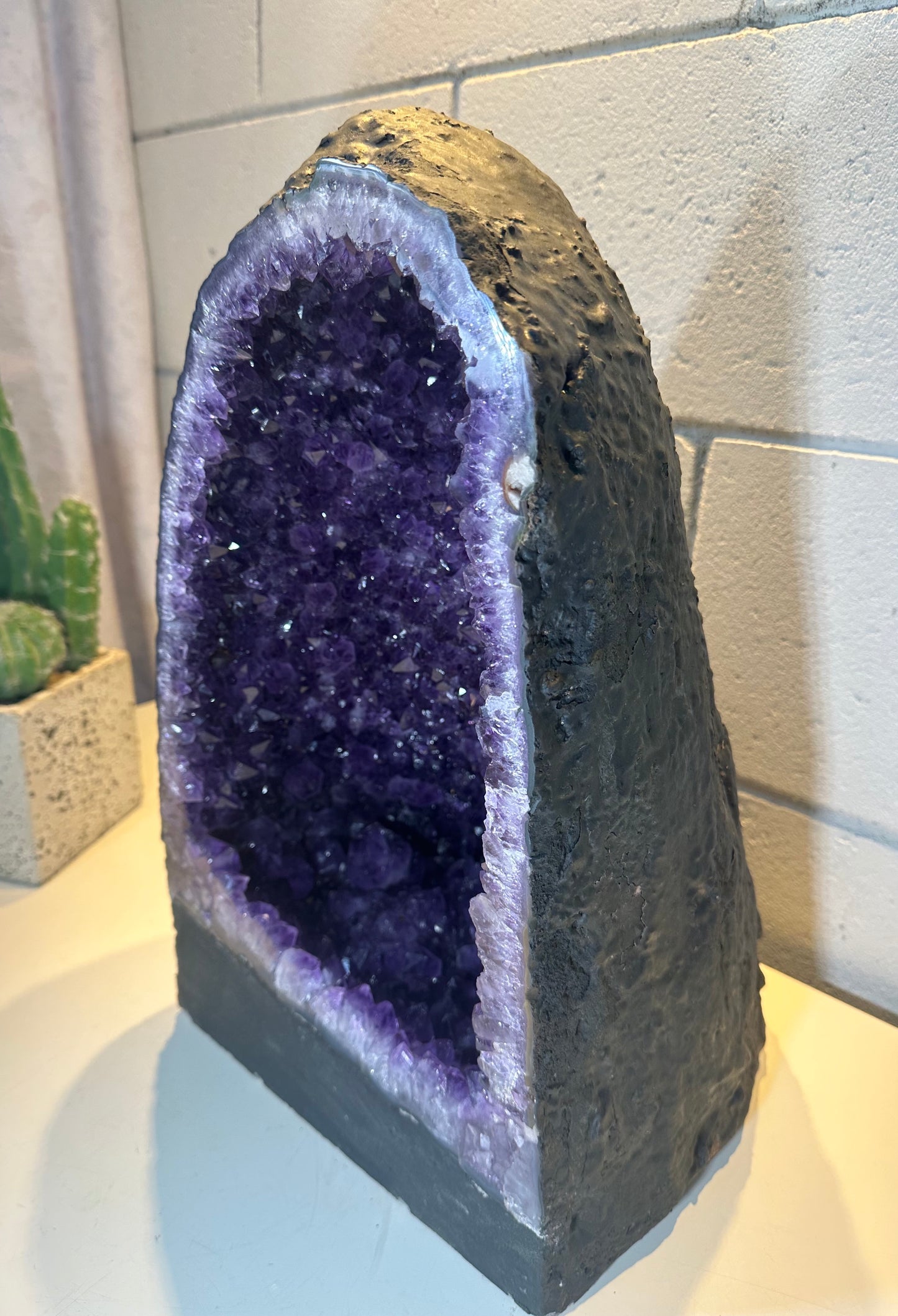 57.6 LB AAA Natural Amethyst Cathedral Quartz Crystal Druzy Large Dark Purple (A11)