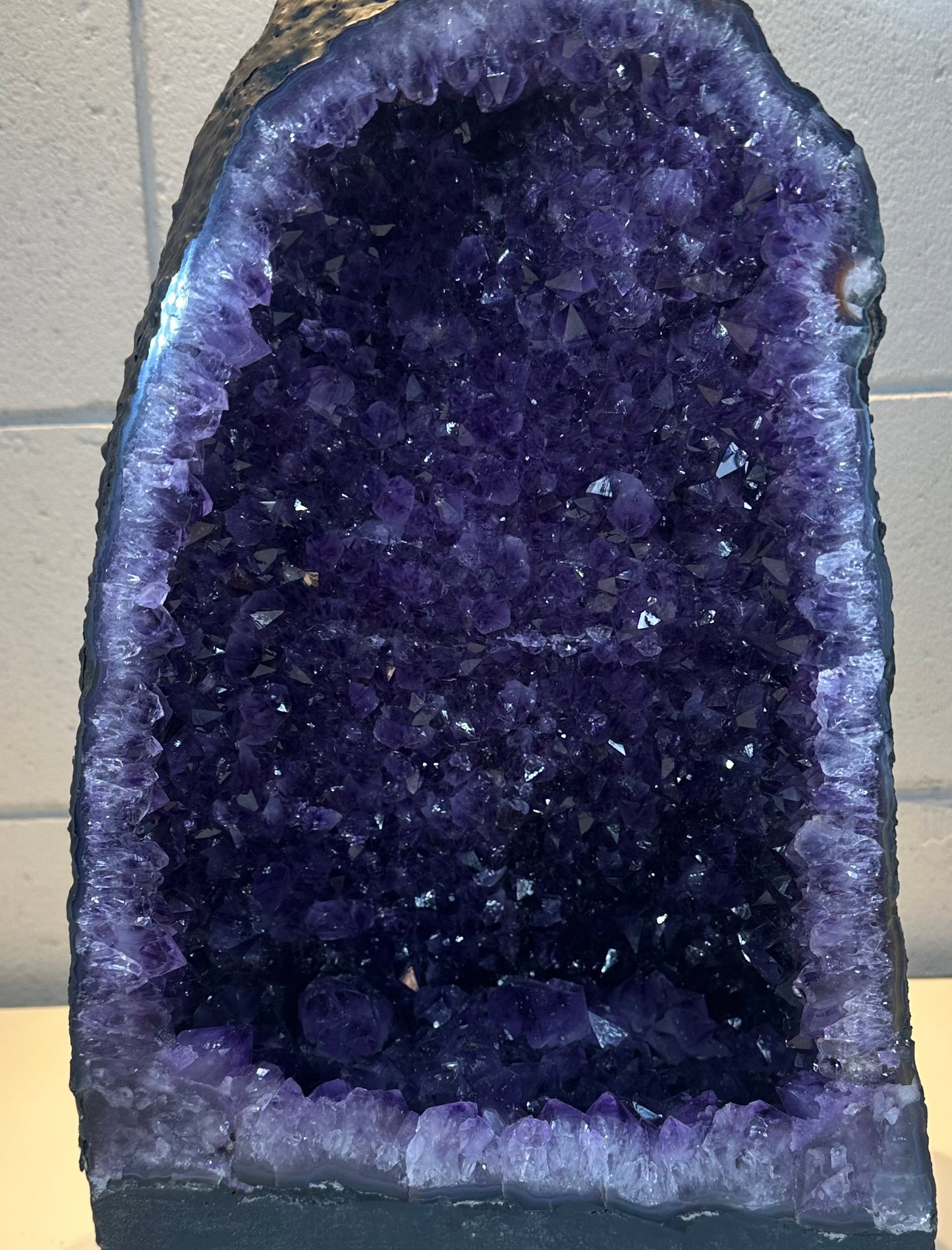 57.6 LB AAA Natural Amethyst Cathedral Quartz Crystal Druzy Large Dark Purple (A11)