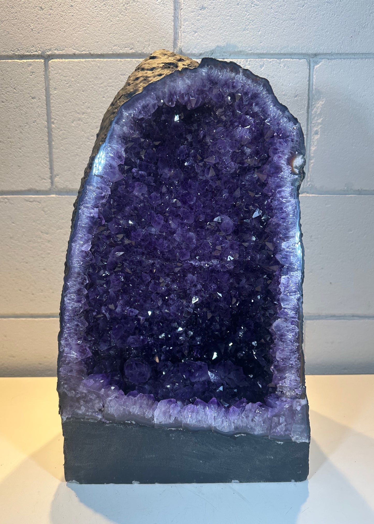 57.6 LB AAA Natural Amethyst Cathedral Quartz Crystal Druzy Large Dark Purple (A11)