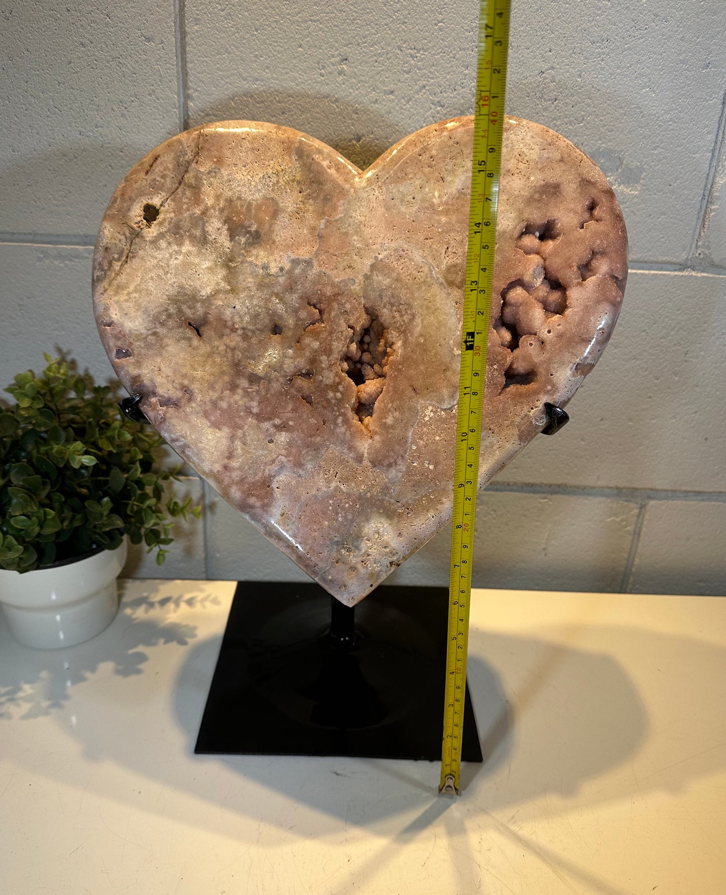 19.09 LB AAA Pink Heart Amethyst Quartz Crystal Druzy Large (A18)