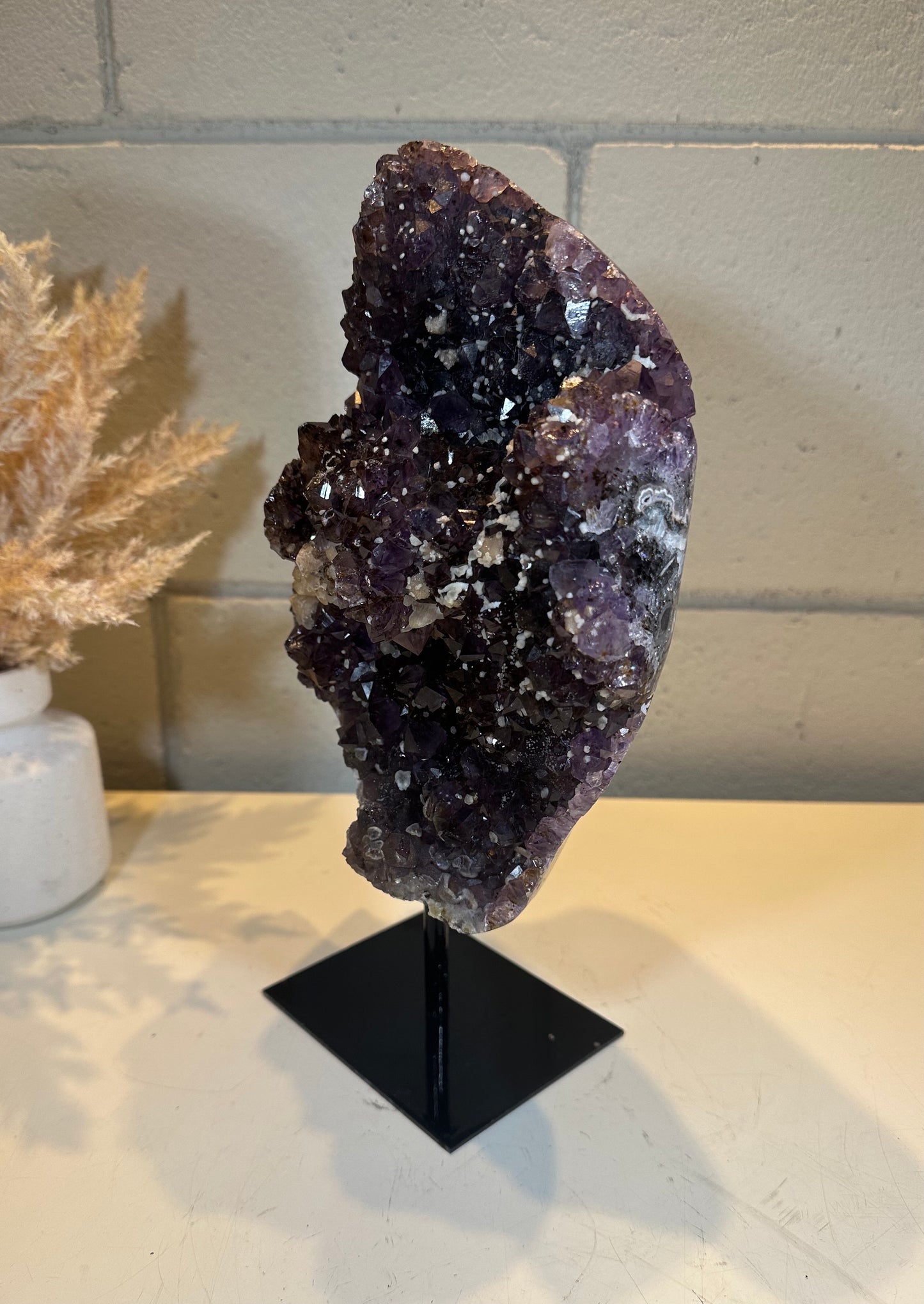 7. 12 LB Natural Amethyst Quartz Crystal Druzy Dark Purple Large (A19)