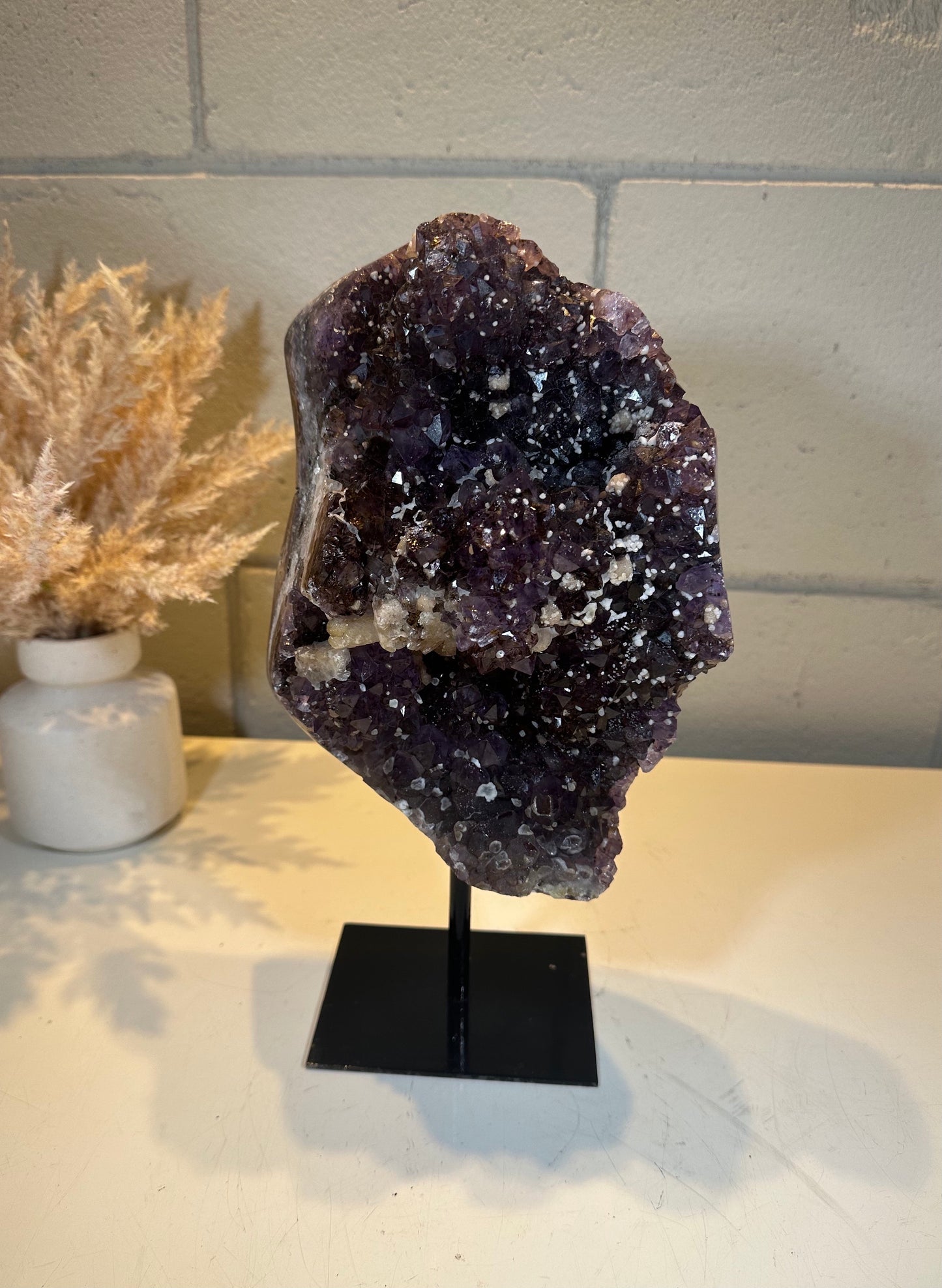 7. 12 LB Natural Amethyst Quartz Crystal Druzy Dark Purple Large (A19)