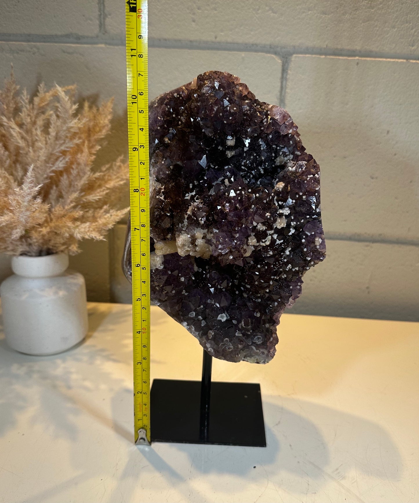 7. 12 LB Natural Amethyst Quartz Crystal Druzy Dark Purple Large (A19)