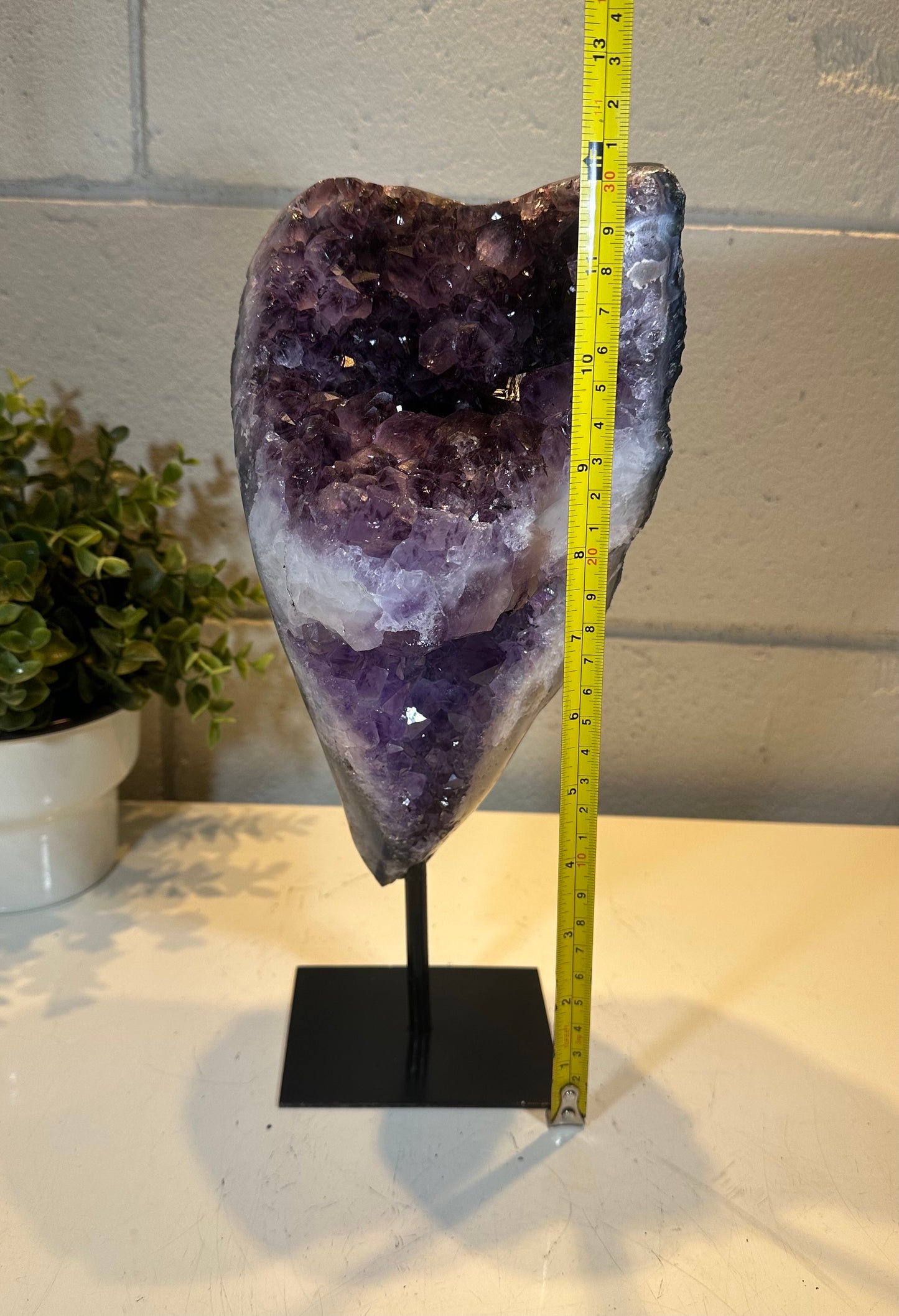 6.60 LB AAA Natural Amethyst Quartz Crystal Druzy WHEEL Large Dark Purple (A21)