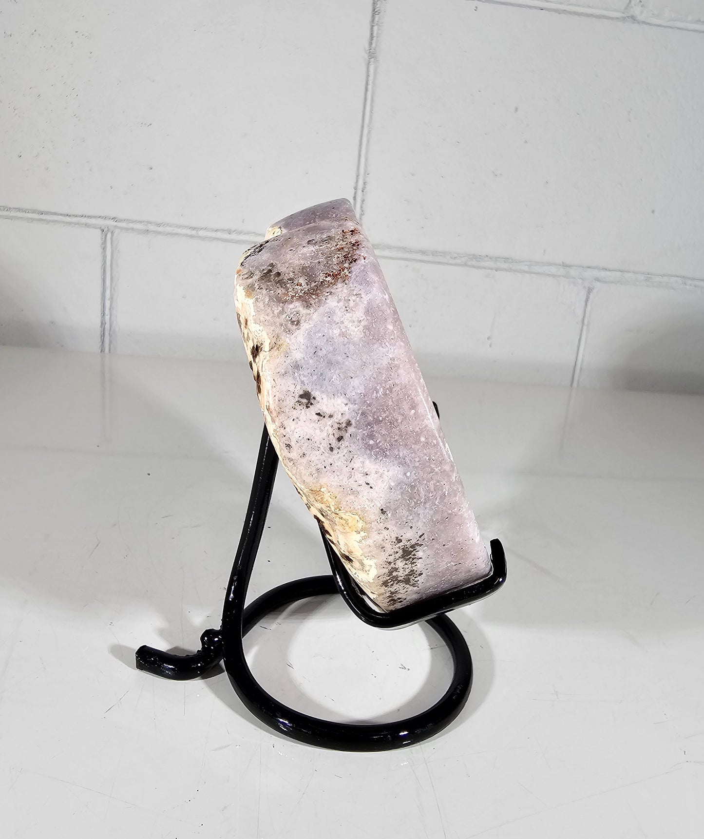 2.64 AAA Pink Heart Amethyst Quartz Crystal Druzy on Stand (A31)