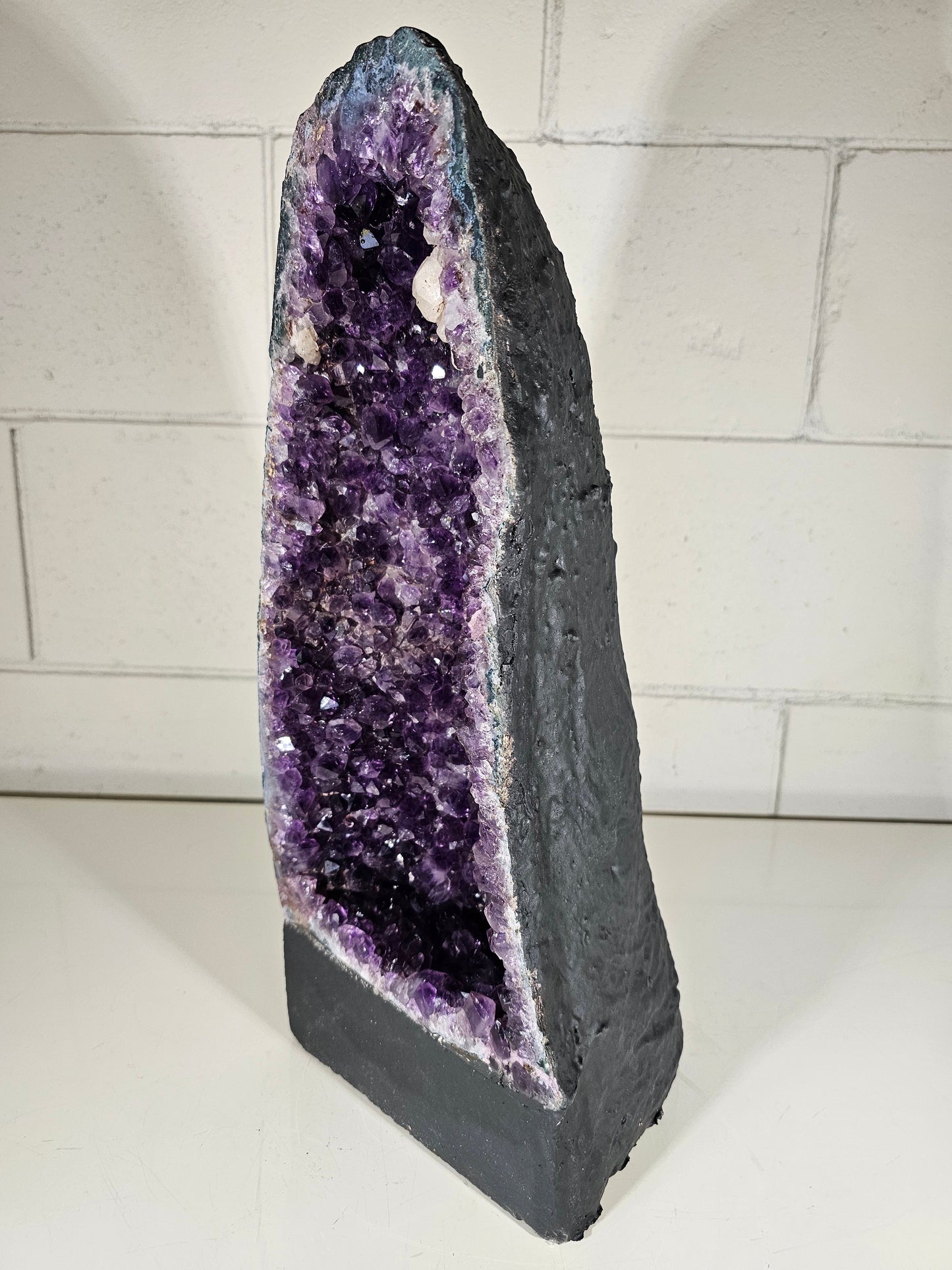 24 LB AAA Natural Amethyst Cathedral Quartz Crystal Druzy Large Dark Purple  (A35)