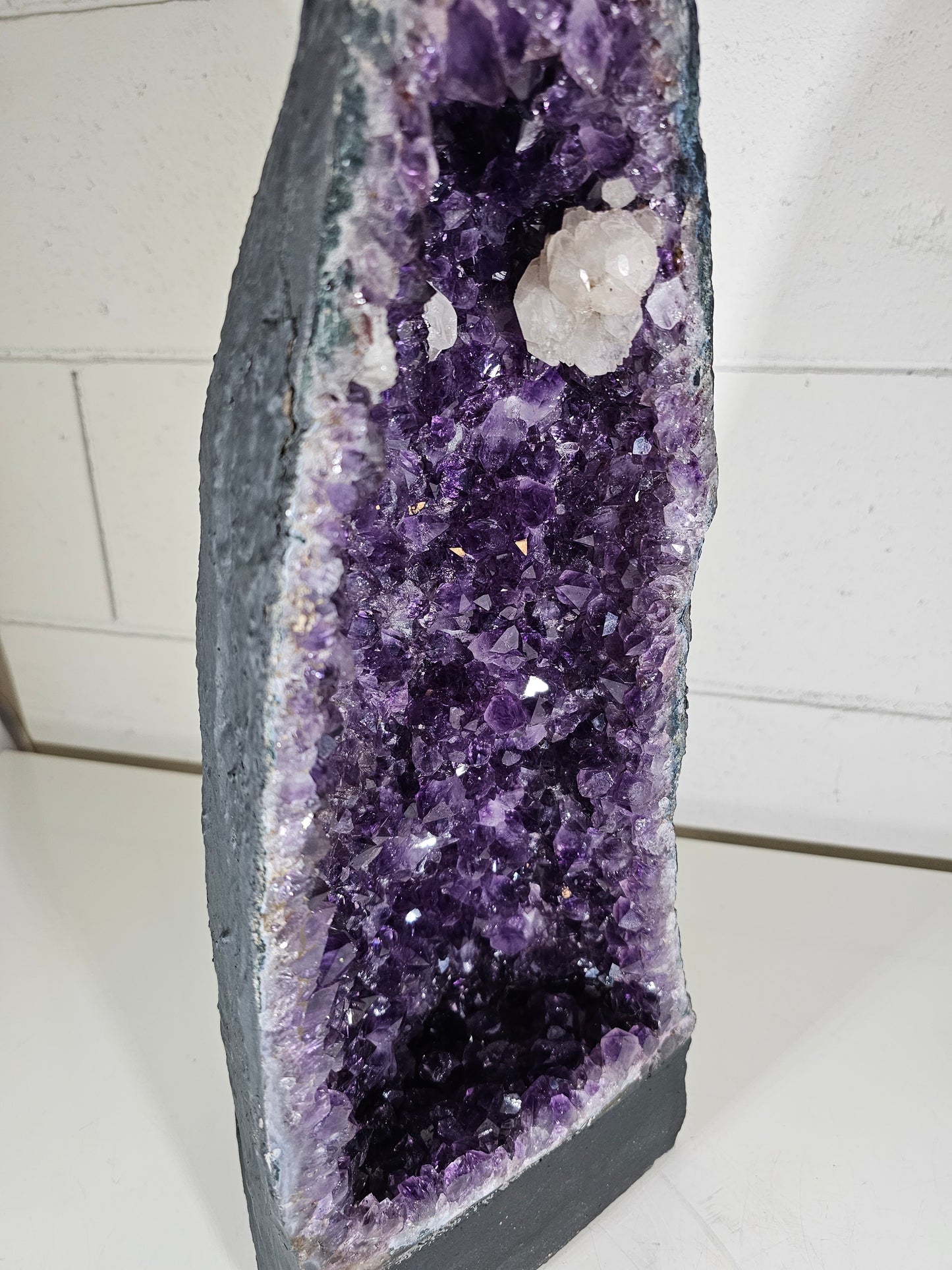 24 LB AAA Natural Amethyst Cathedral Quartz Crystal Druzy Large Dark Purple  (A35)