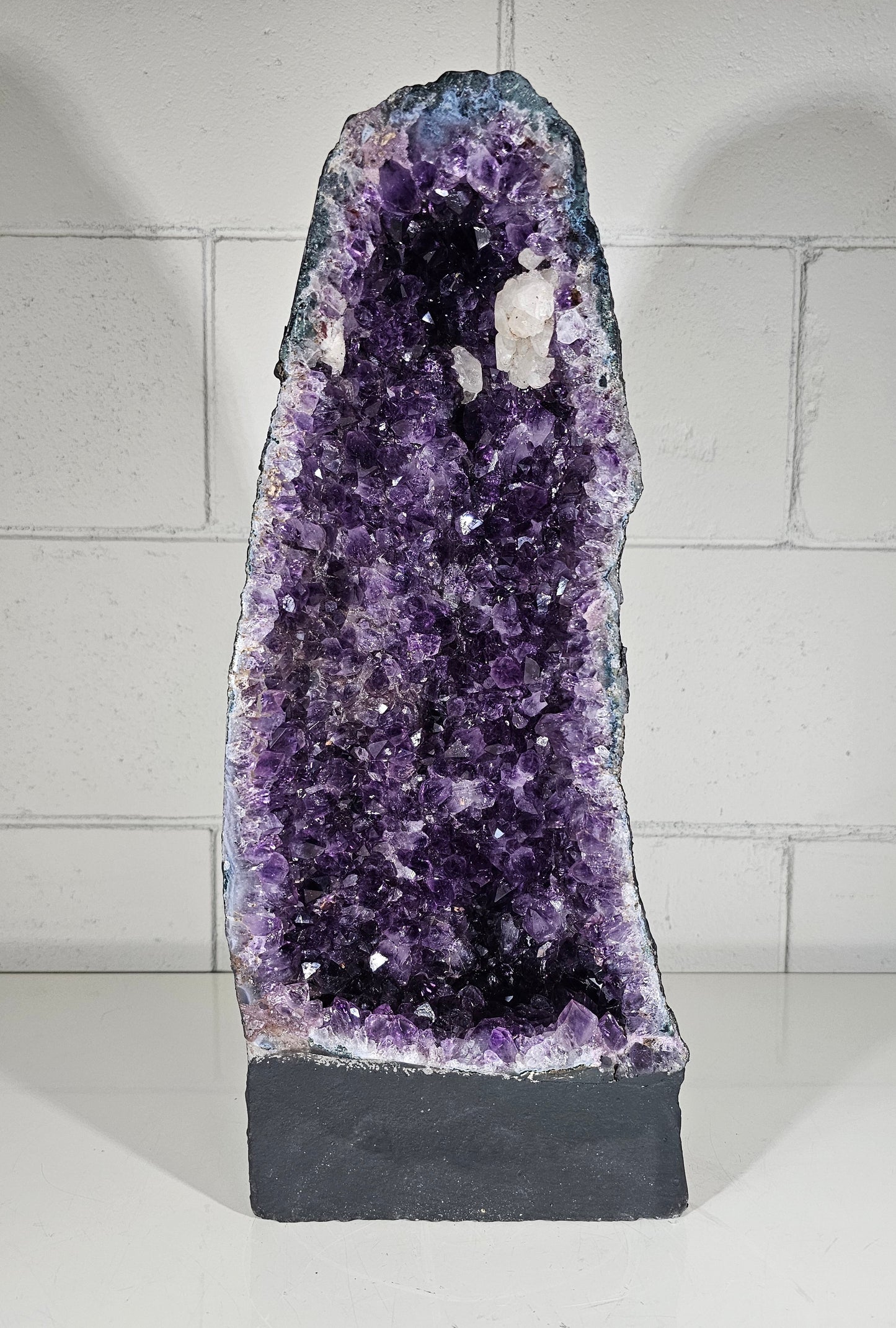 24 LB AAA Natural Amethyst Cathedral Quartz Crystal Druzy Large Dark Purple  (A35)