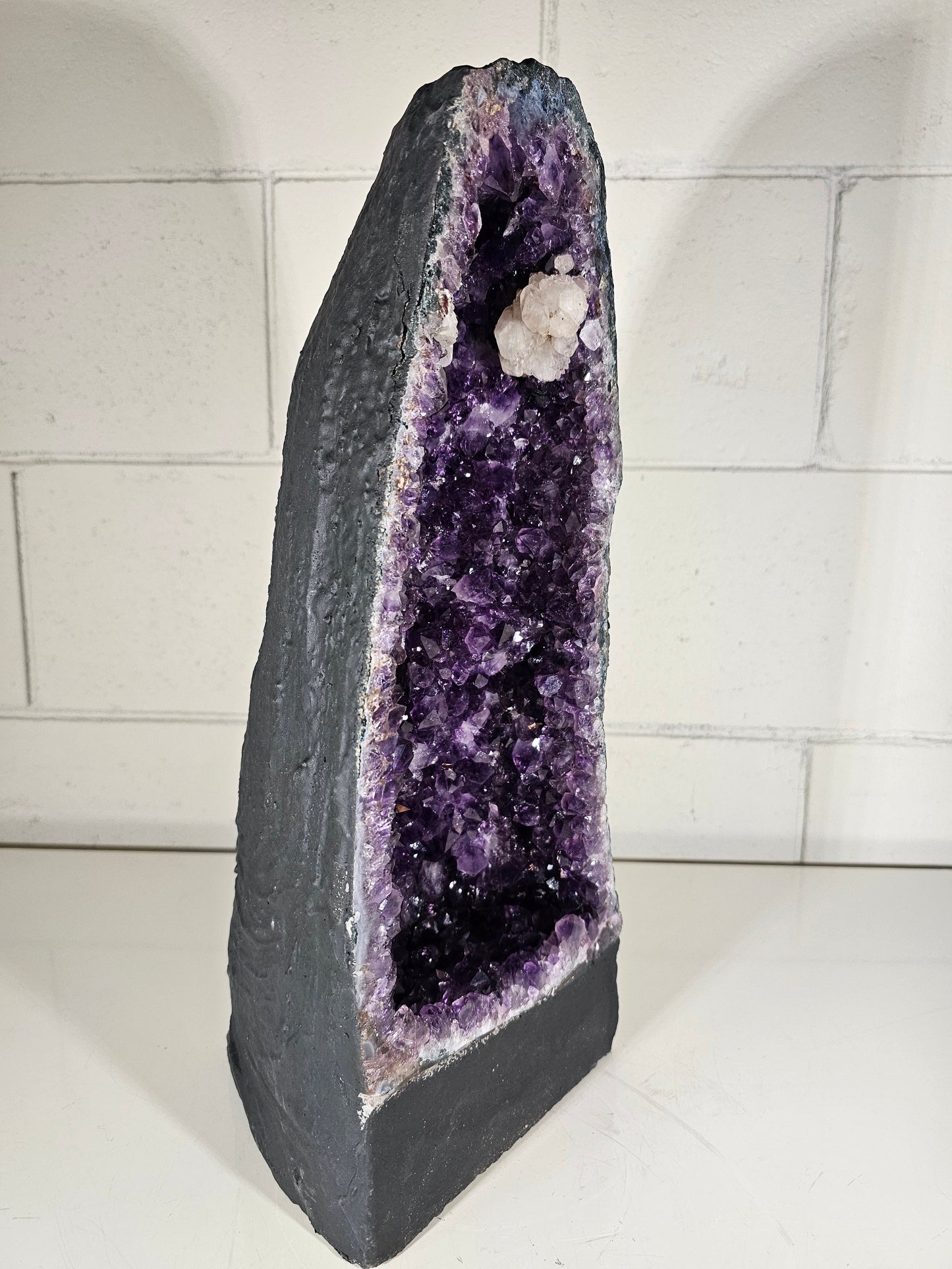 24 LB AAA Natural Amethyst Cathedral Quartz Crystal Druzy Large Dark Purple  (A35)