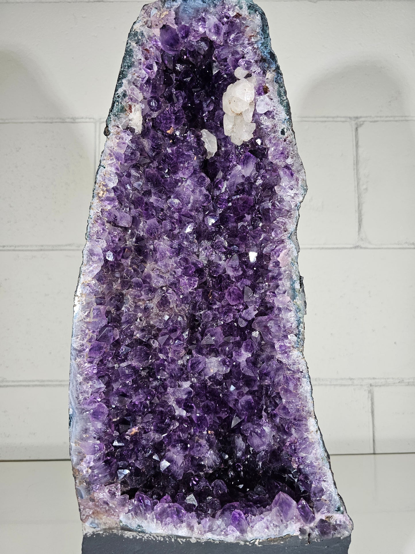 24 LB AAA Natural Amethyst Cathedral Quartz Crystal Druzy Large Dark Purple  (A35)