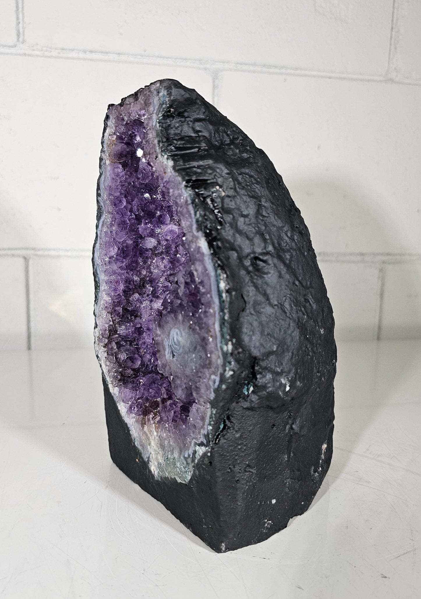 6.73 LB AAA Natural Amethyst Quartz Crystal Druzy Large Dark Purple (A4)