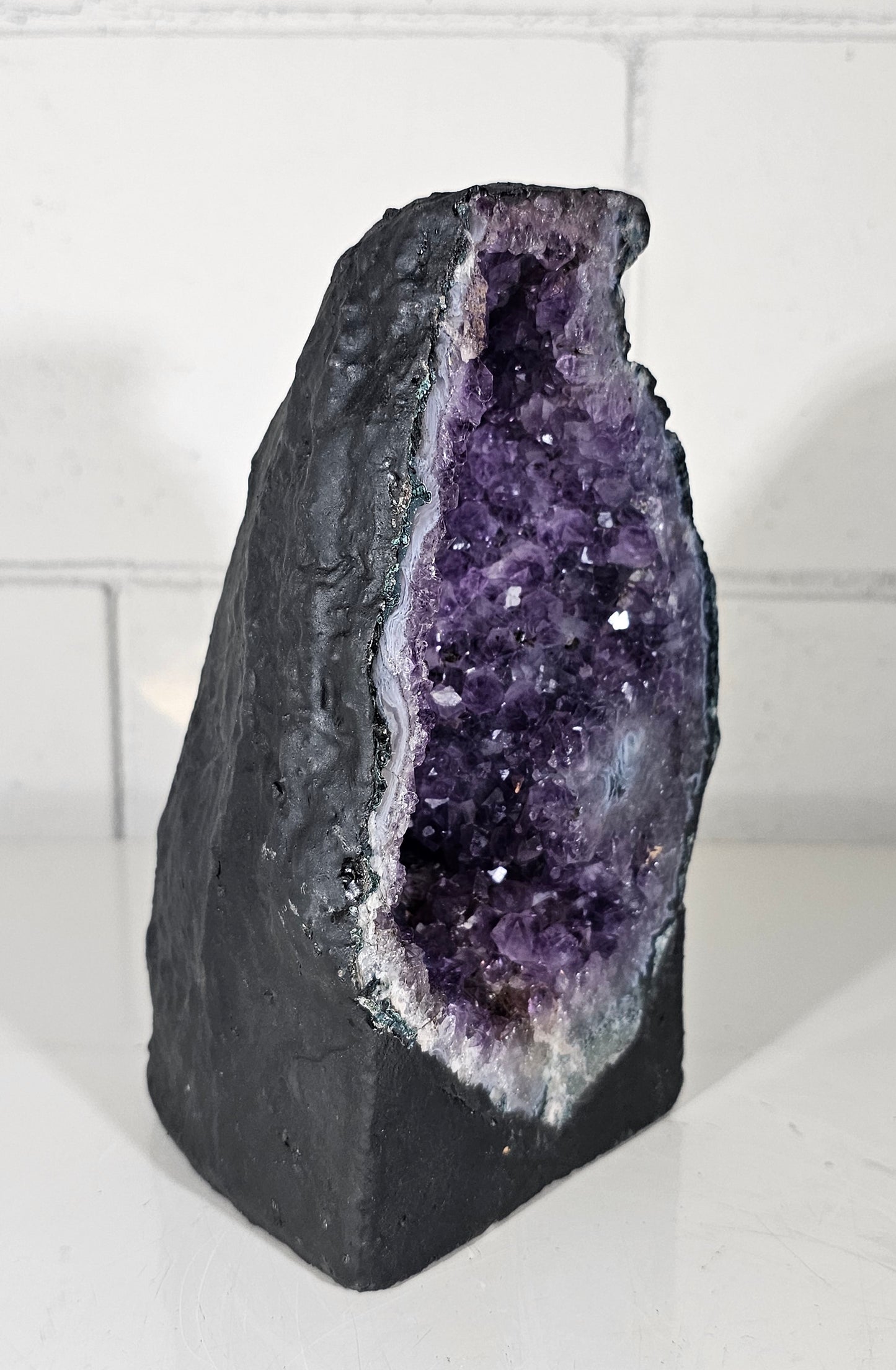 6.73 LB AAA Natural Amethyst Quartz Crystal Druzy Large Dark Purple (A4)