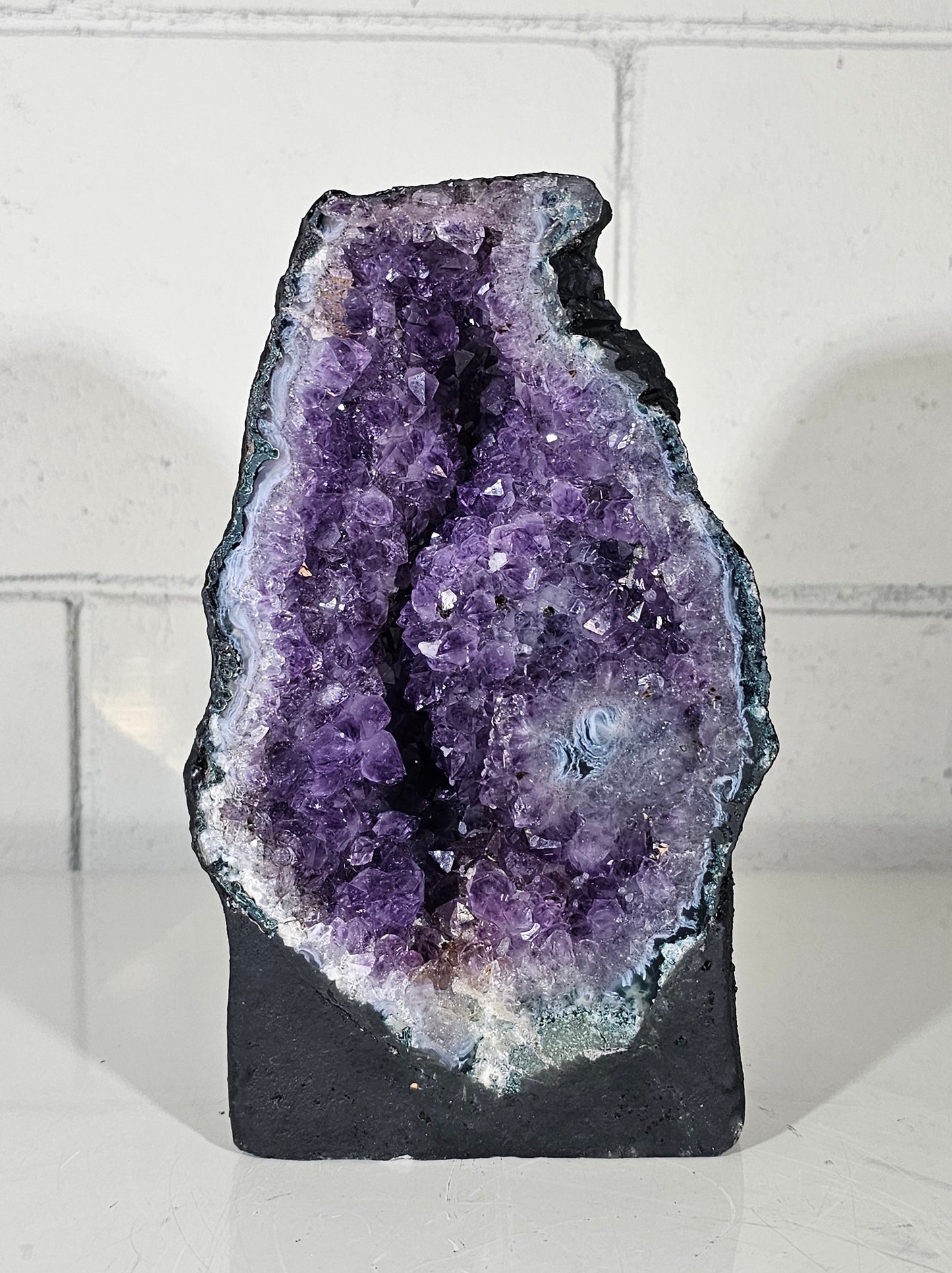 6.73 LB AAA Natural Amethyst Quartz Crystal Druzy Large Dark Purple (A4)