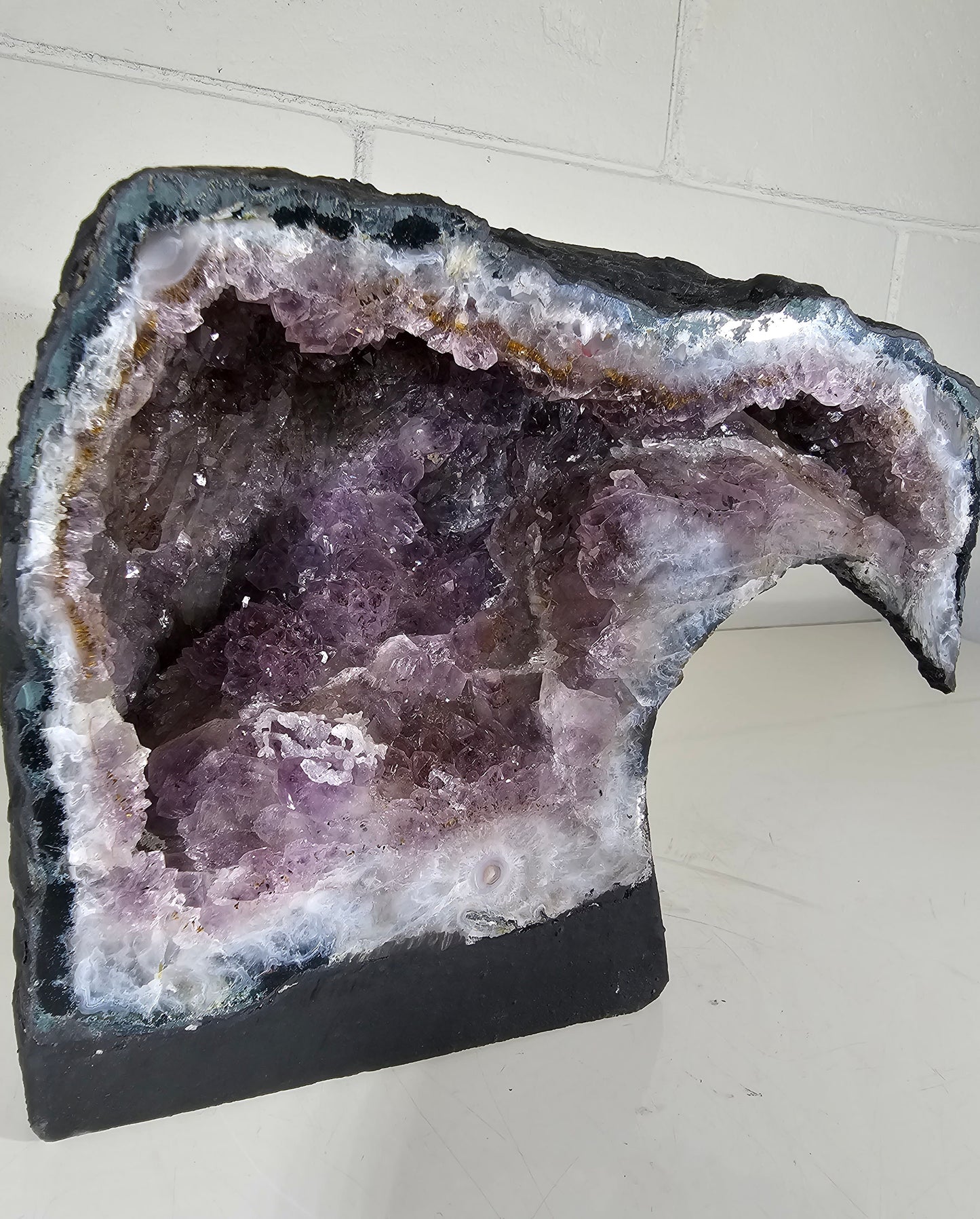 15.04 LB Natural Amethyst Cathedral Quartz Crystal Druzy Large (A5)