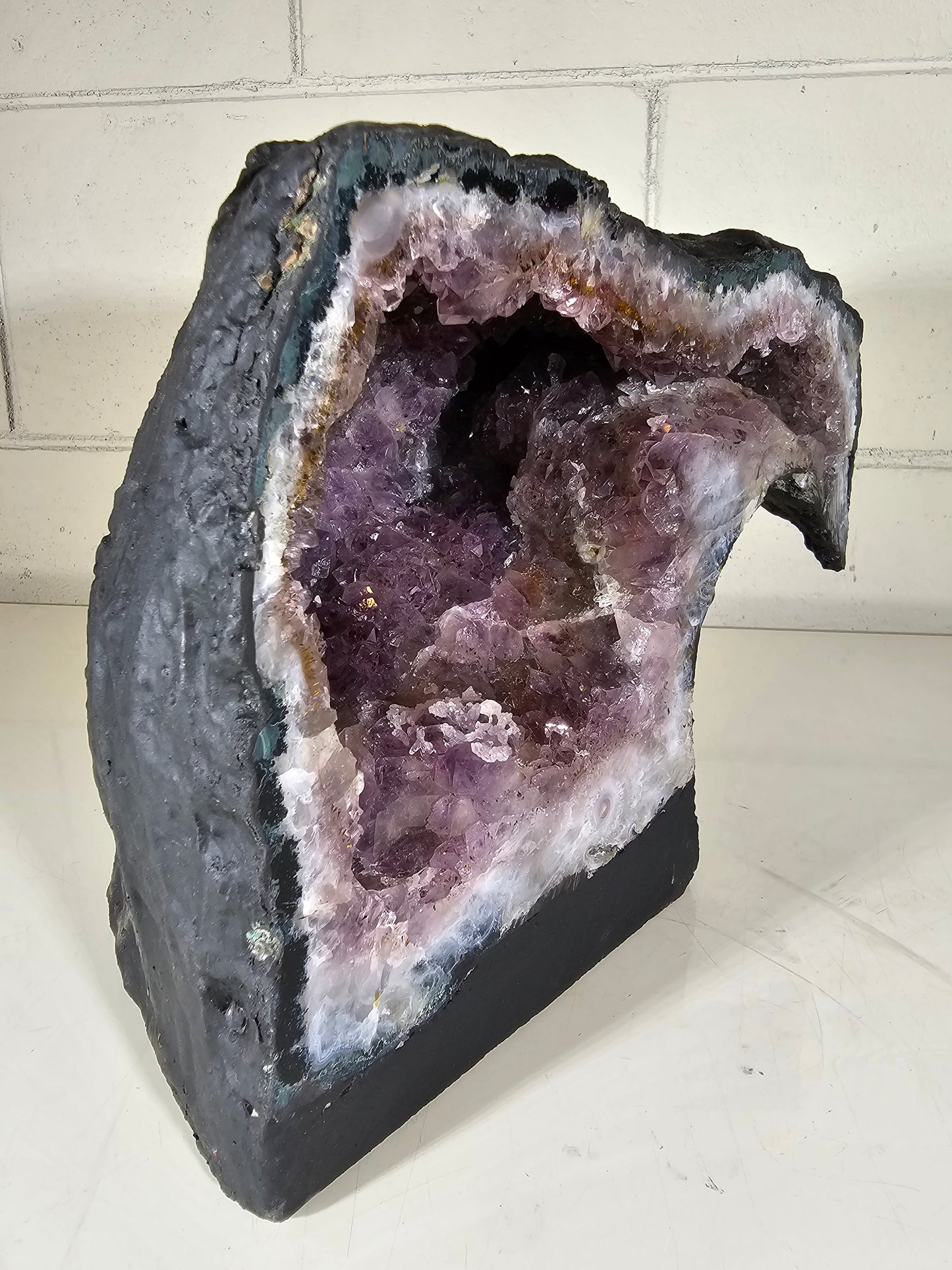 15.04 LB Natural Amethyst Cathedral Quartz Crystal Druzy Large (A5)