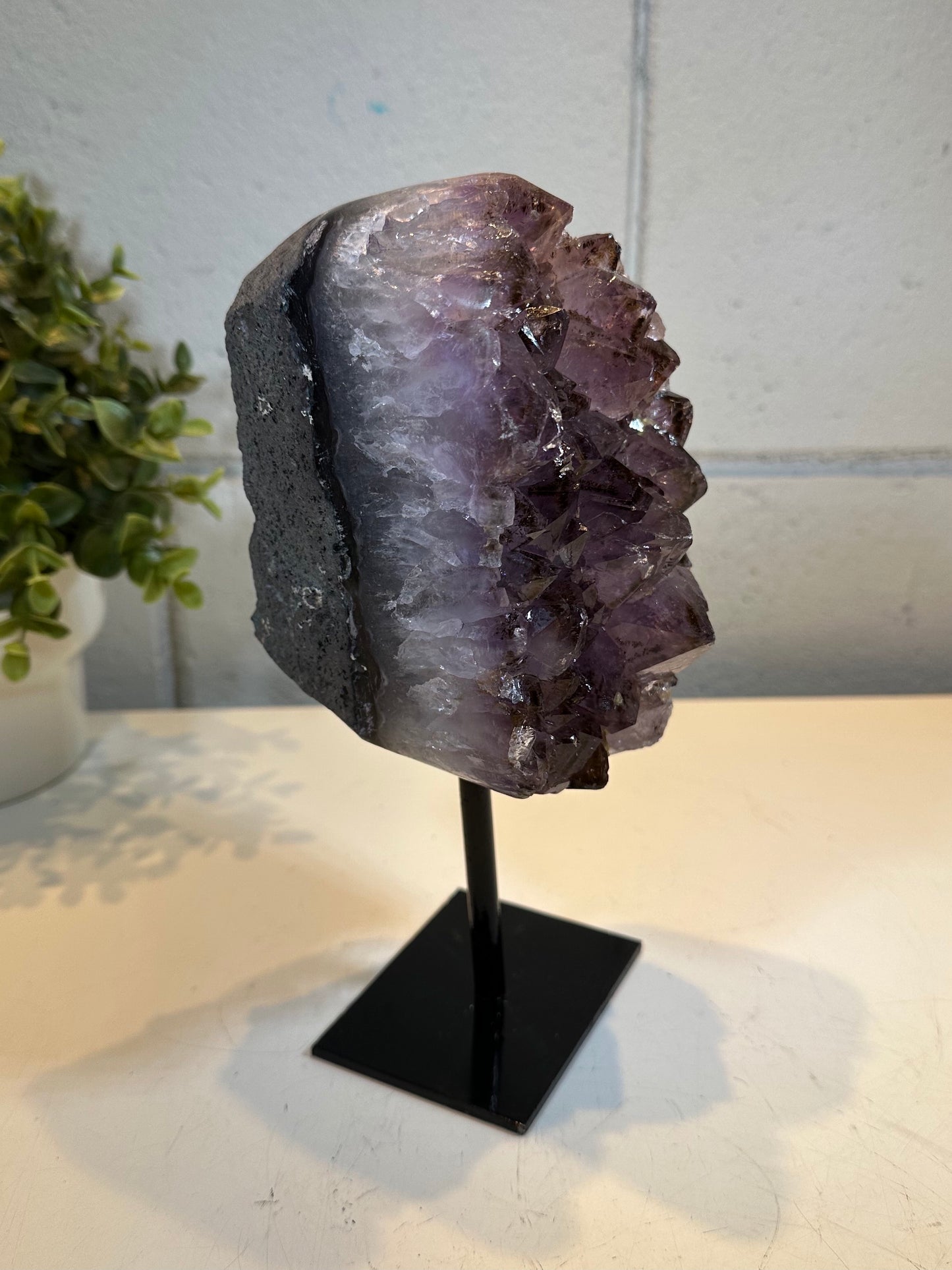 4.75 Lb AAA Natural Amethyst Quartz Crystal Druzy on Stand (A53)