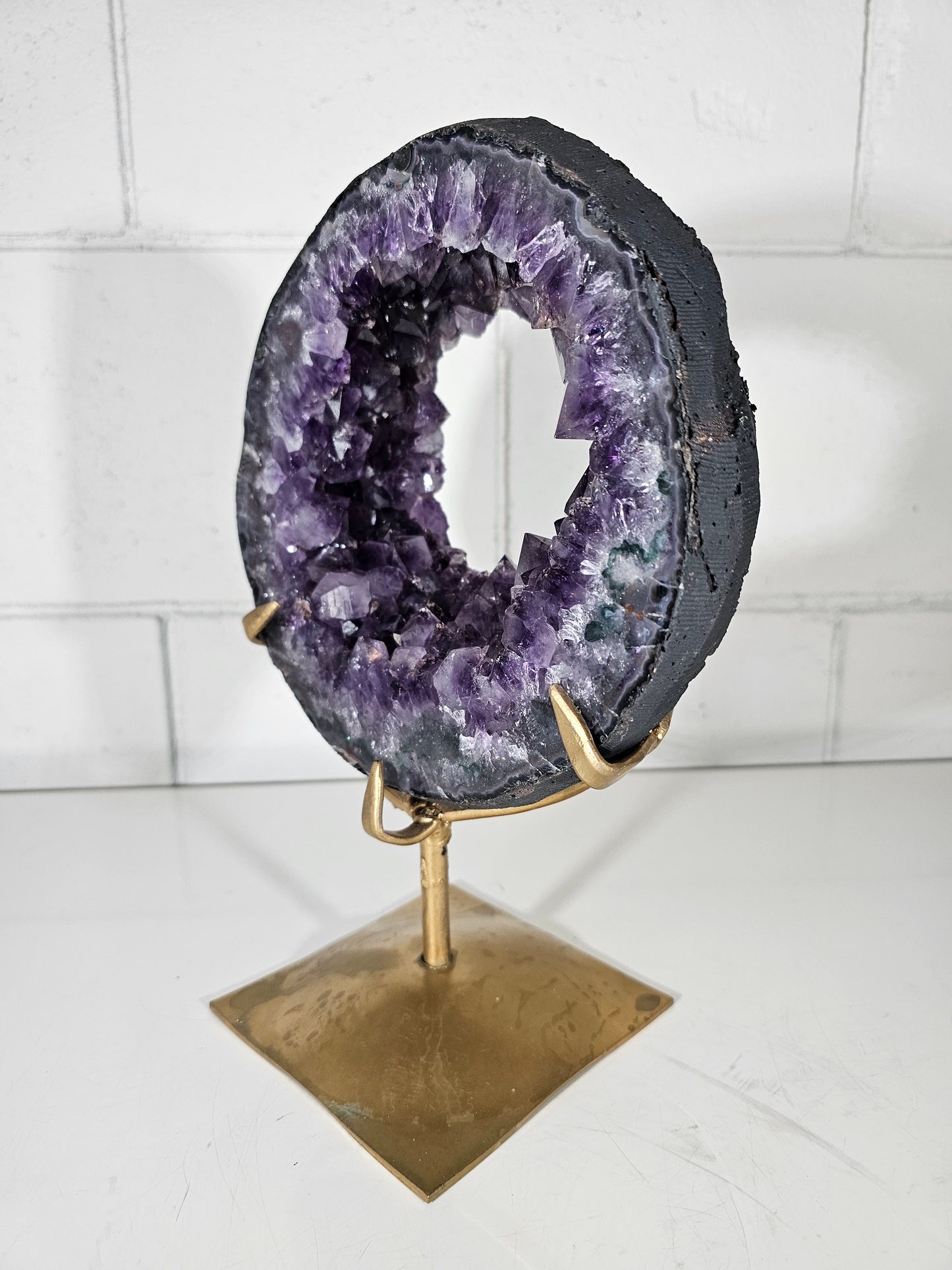 6.74 LB AAA Natural Amethyst Quartz Crystal Druzy Portal Large Dark Purple (A2)