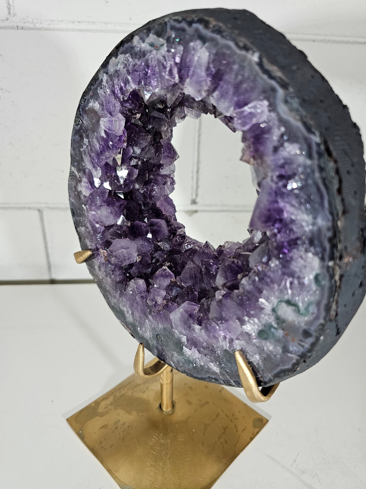 6.74 LB AAA Natural Amethyst Quartz Crystal Druzy Portal Large Dark Purple (A2)