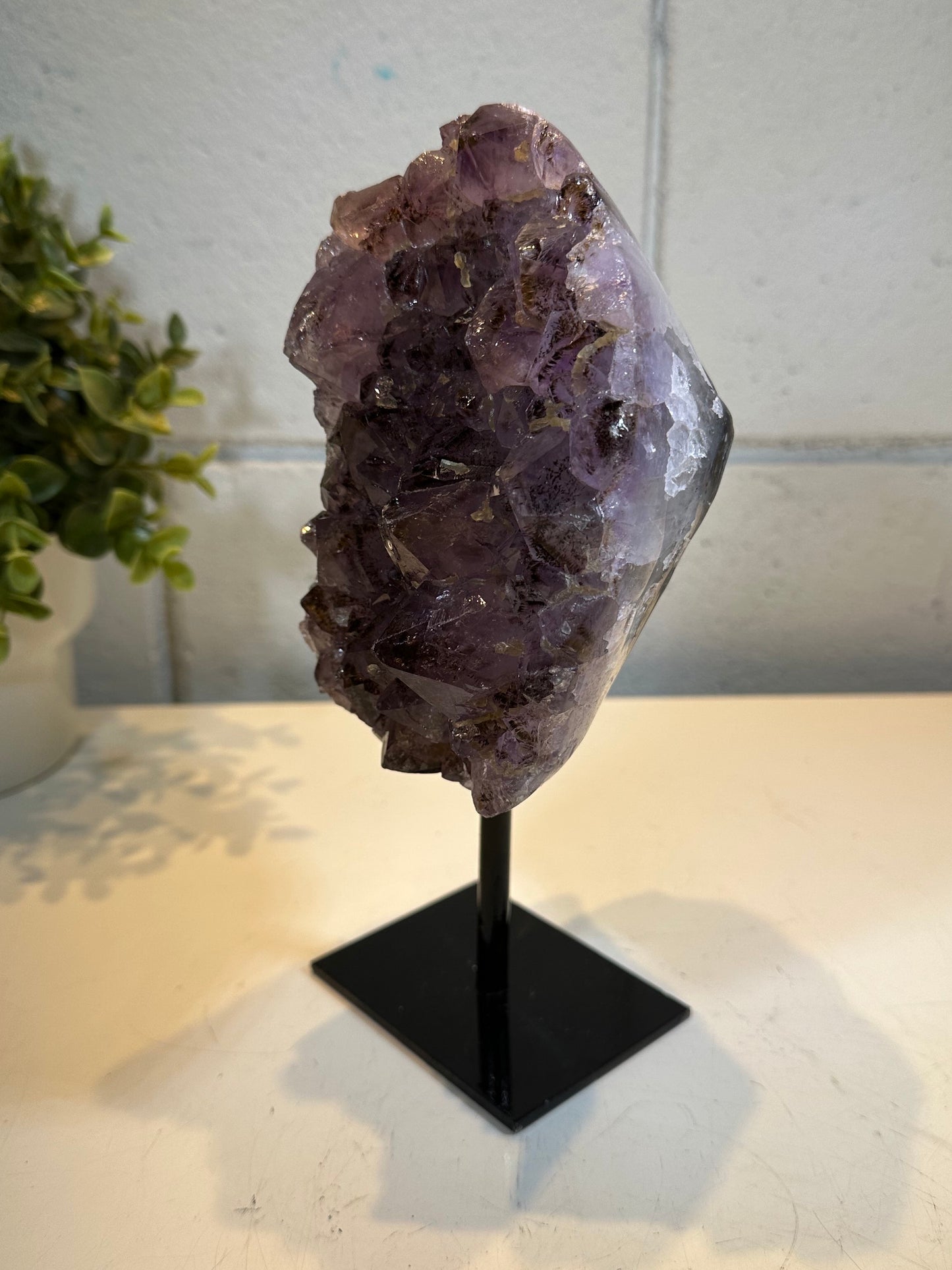 4.75 Lb AAA Natural Amethyst Quartz Crystal Druzy on Stand (A53)