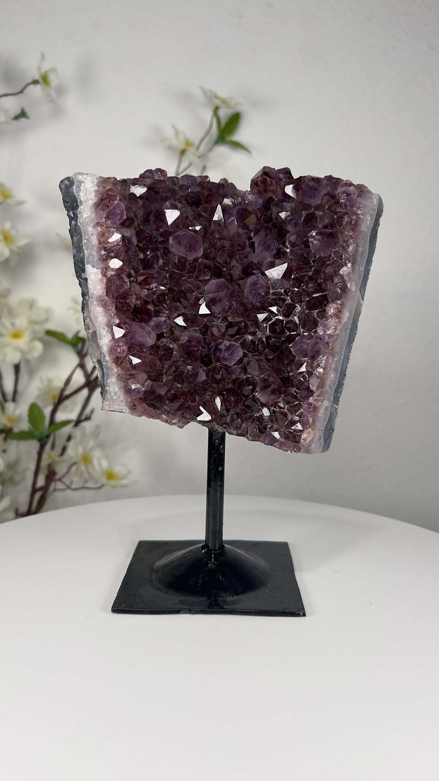 Natural Amethyst Rutilated on Stand - A00022