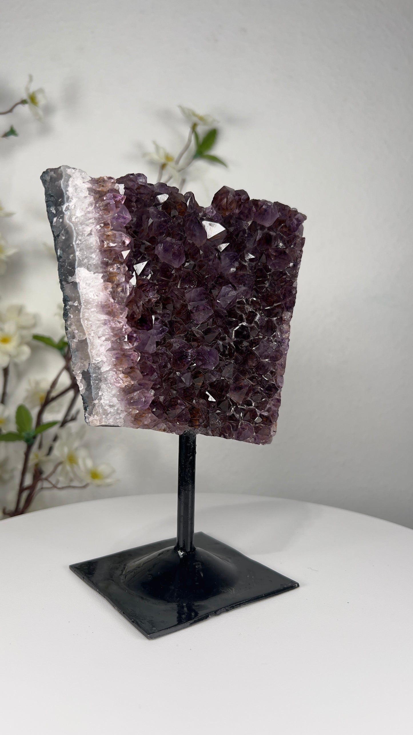 Natural Amethyst Rutilated on Stand - A00022