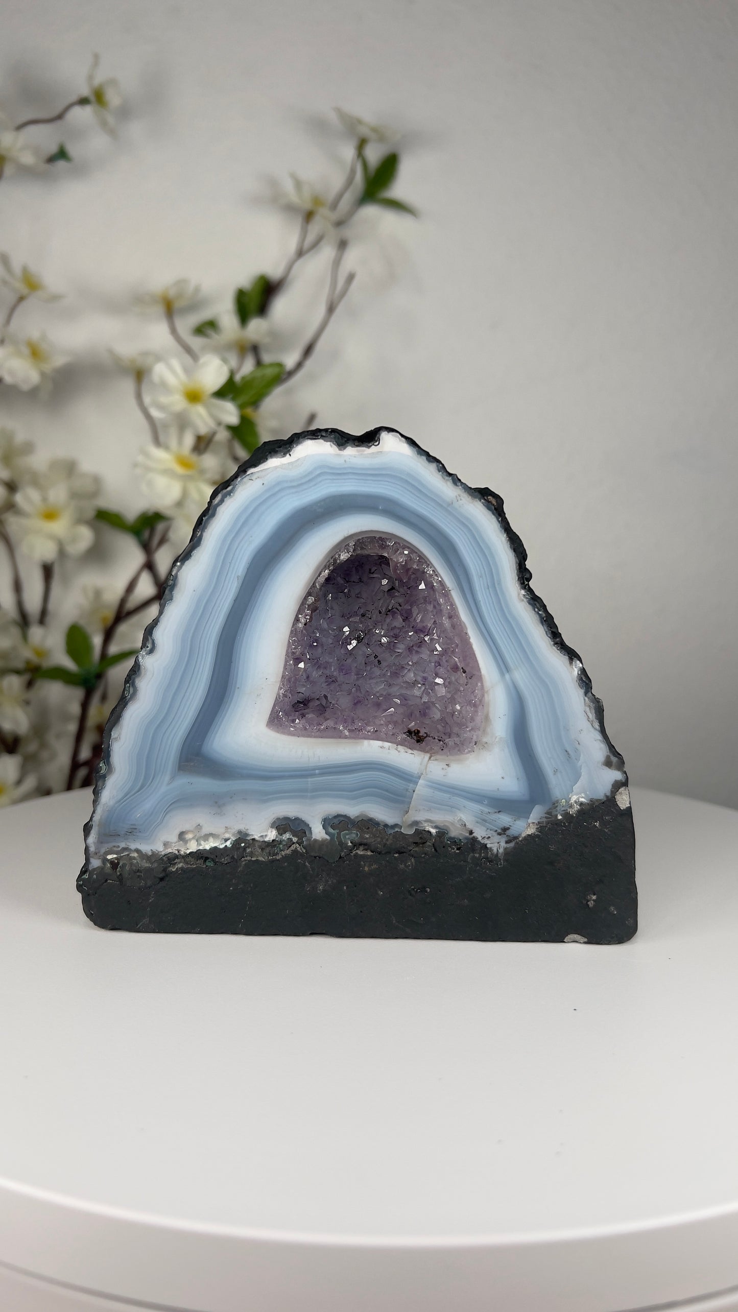 Amethyst Cathedral With Agate - A00023
