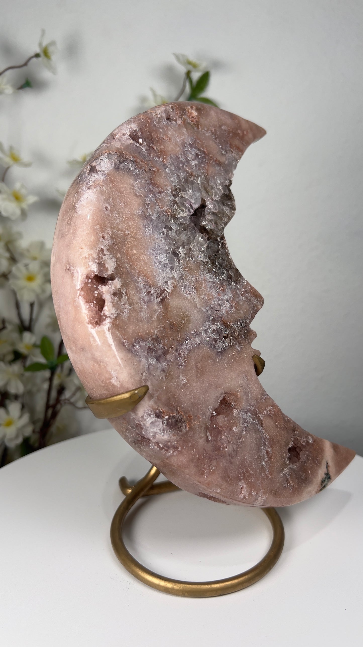 Natural Pink Amethyst on Stand - A00024