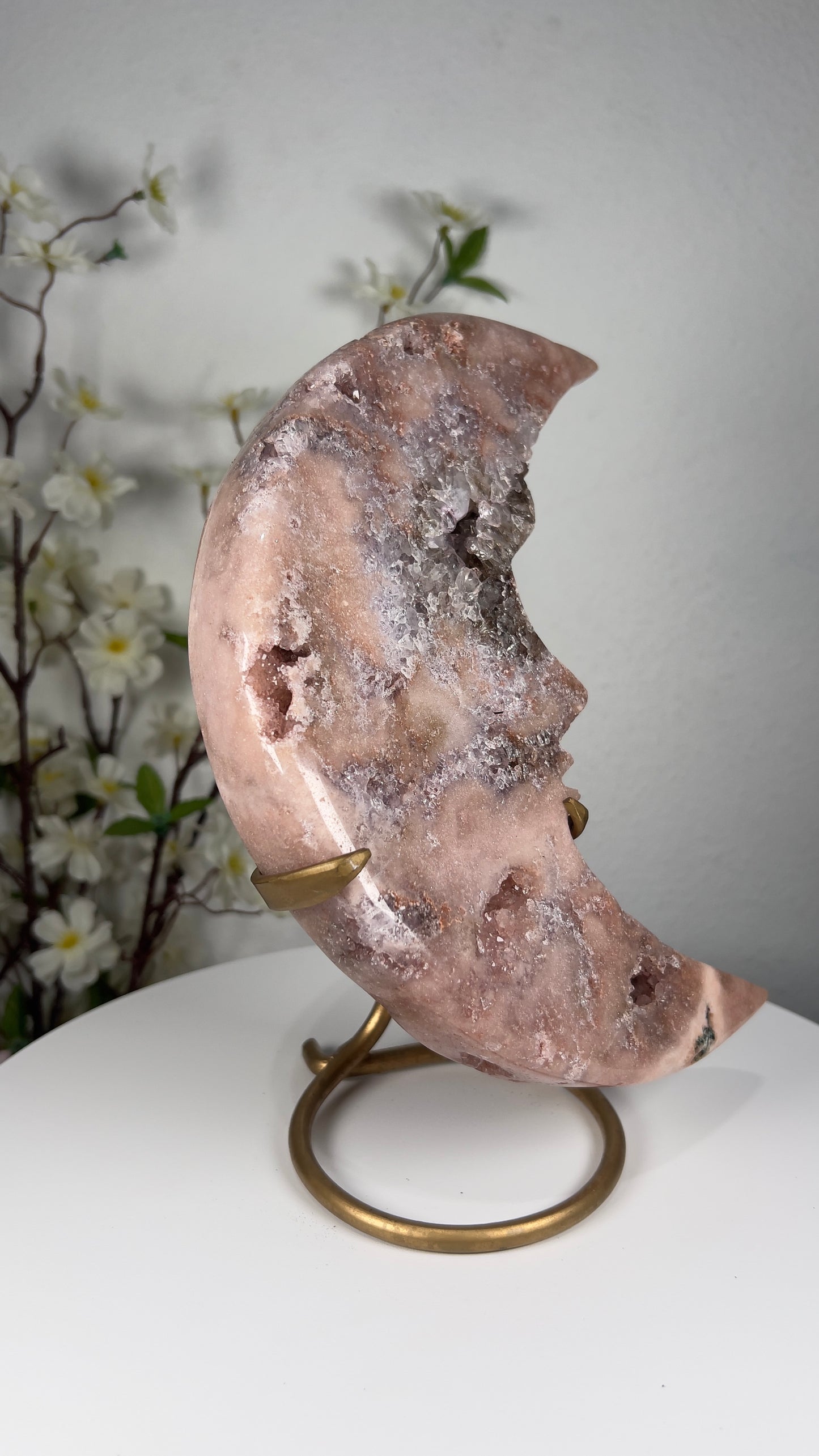 Natural Pink Amethyst on Stand - A00024
