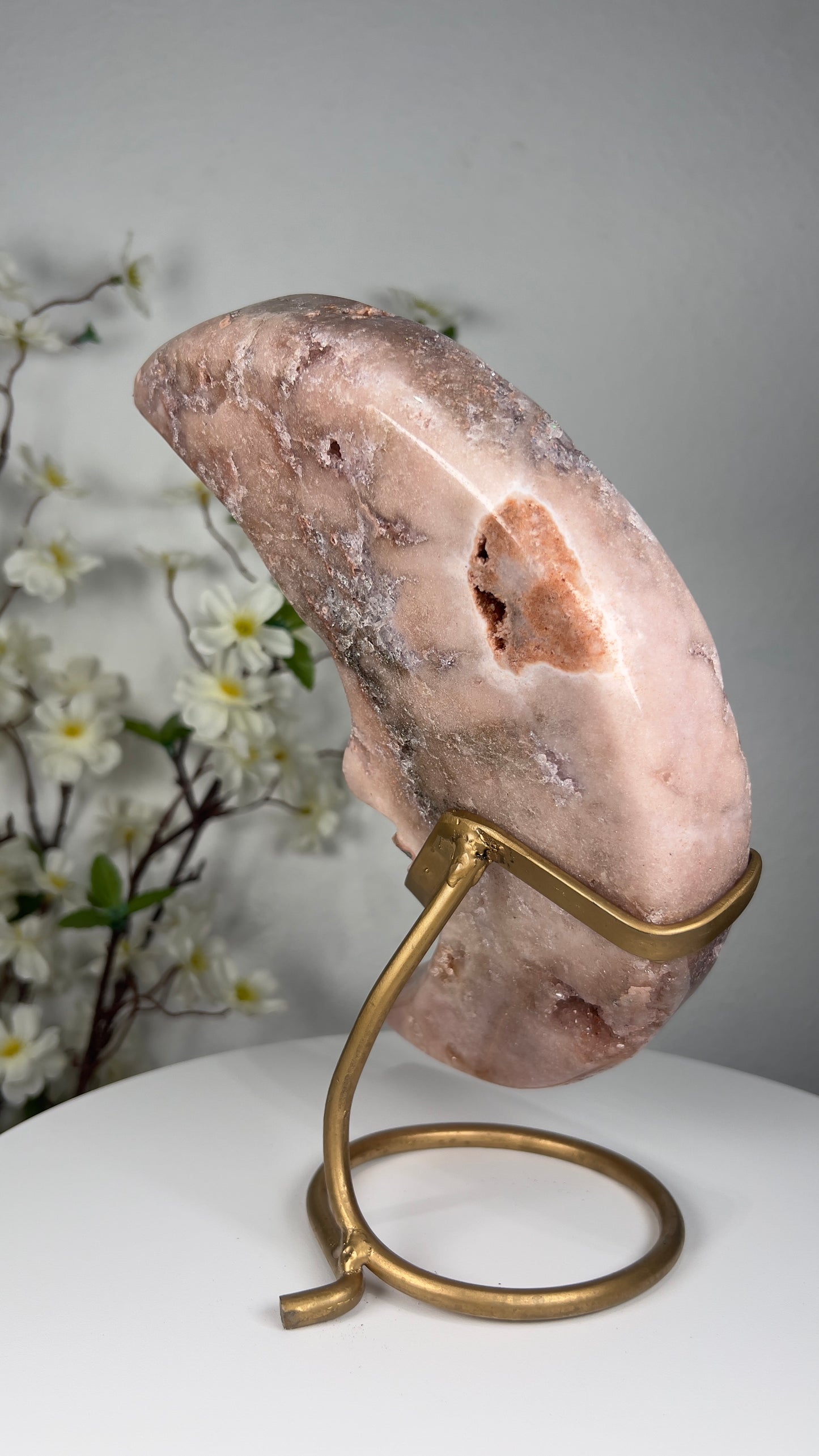 Natural Pink Amethyst on Stand - A00024