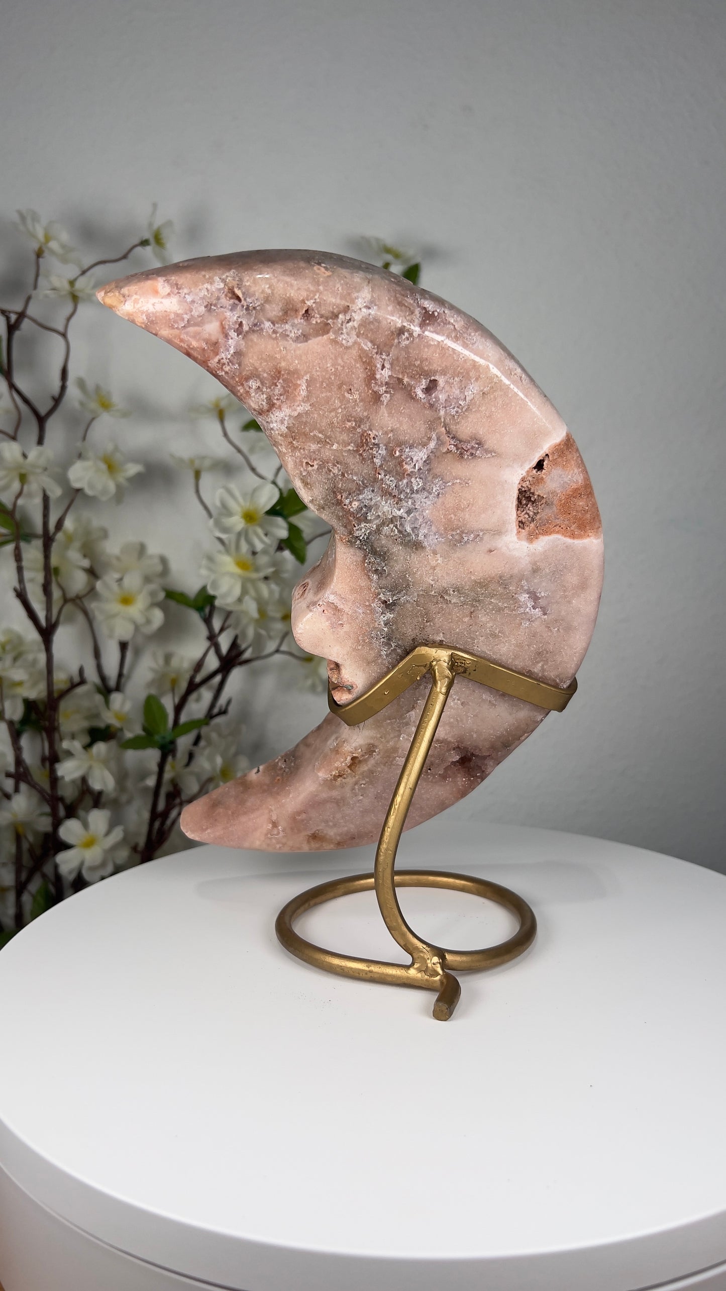 Natural Pink Amethyst on Stand - A00024