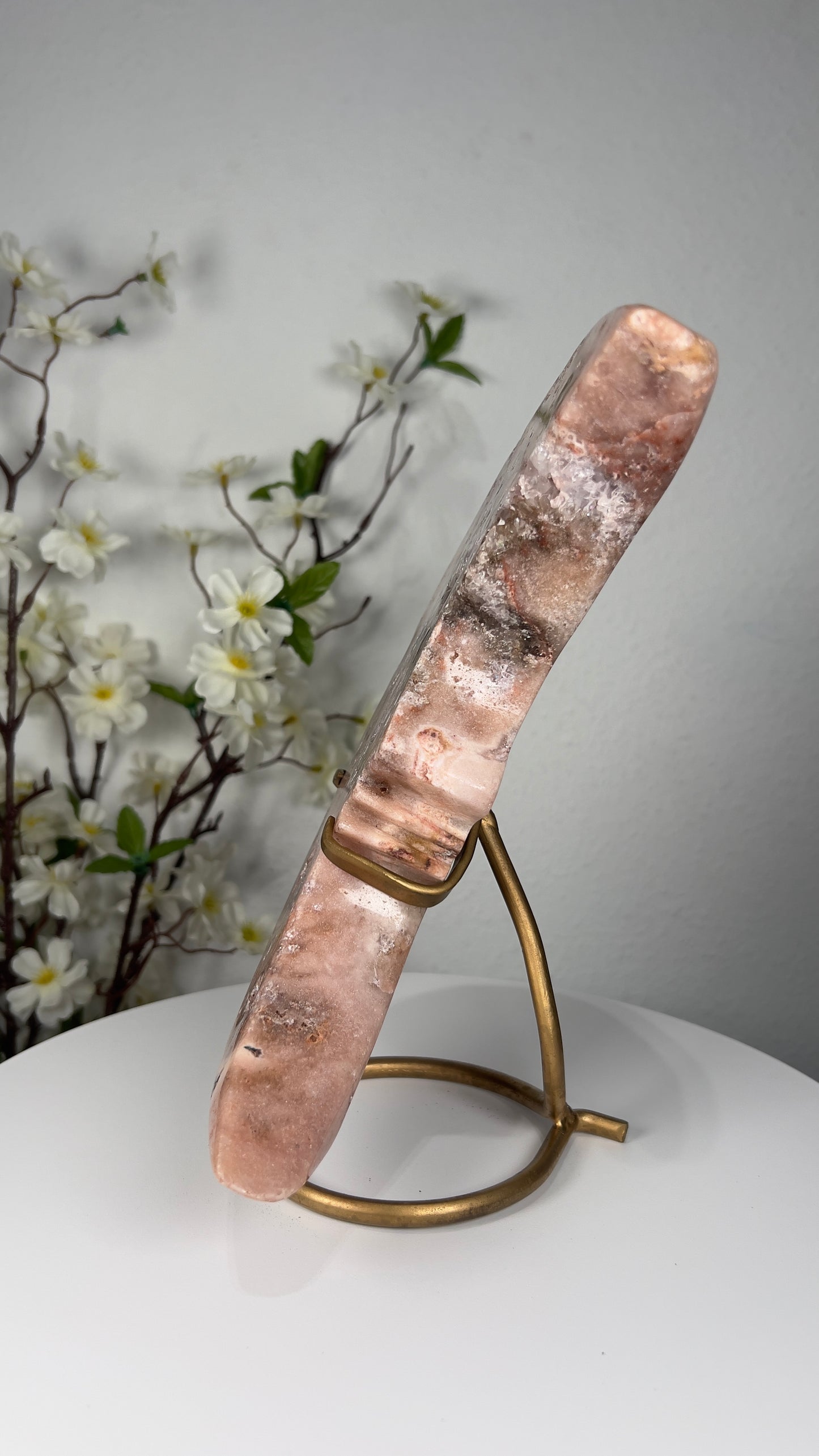 Natural Pink Amethyst on Stand - A00024