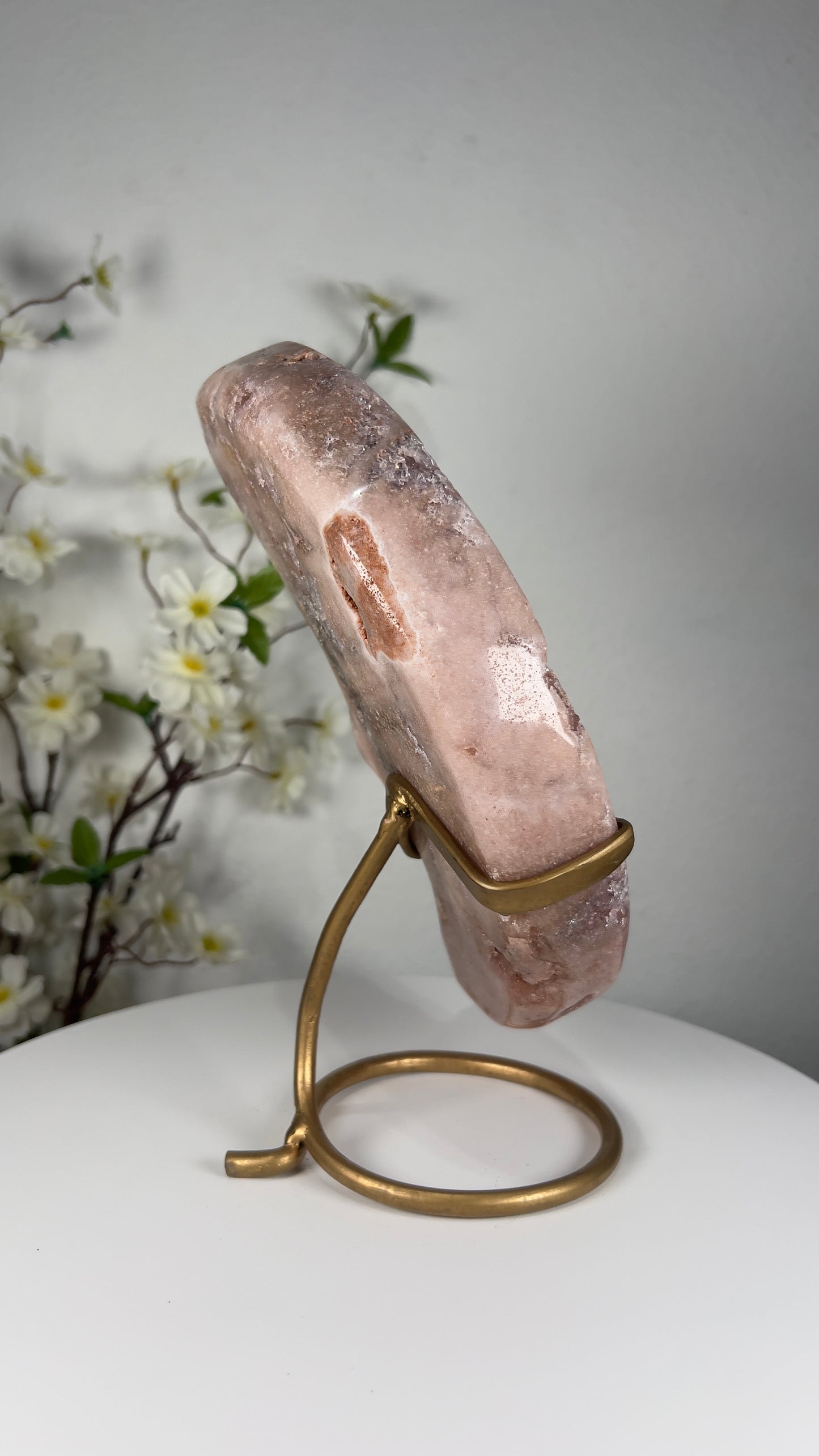 Natural Pink Amethyst on Stand - A00024