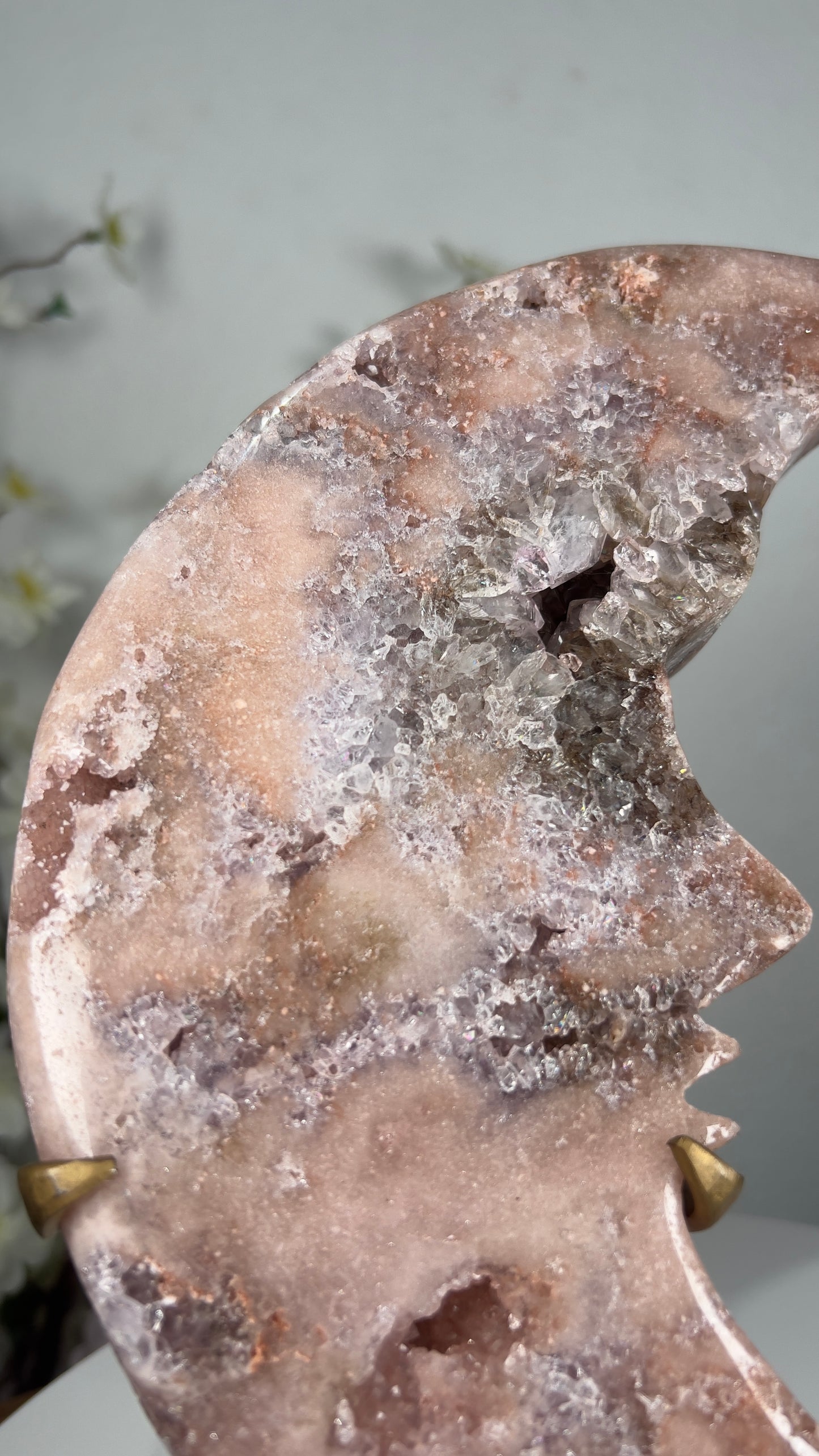 Natural Pink Amethyst on Stand - A00024