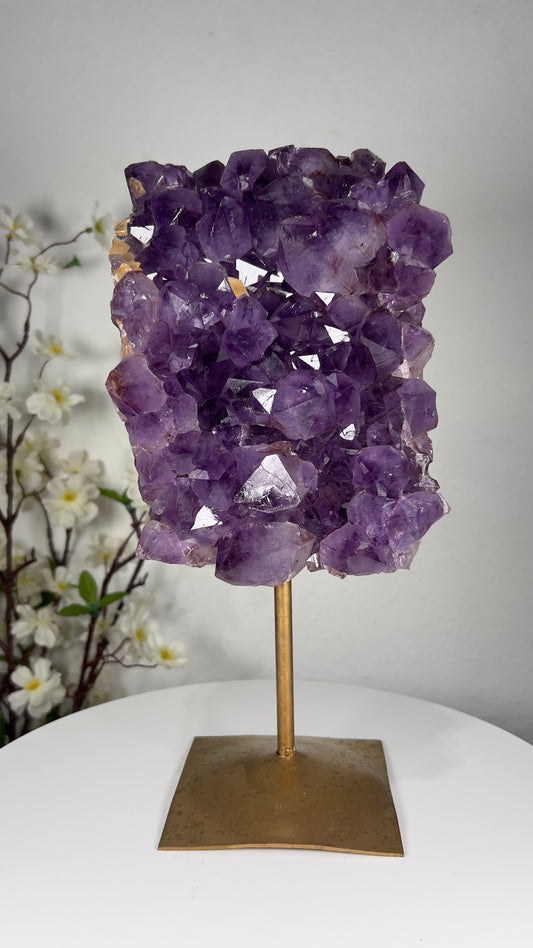 Natural Amethyst Rutilated on Stand - A00025