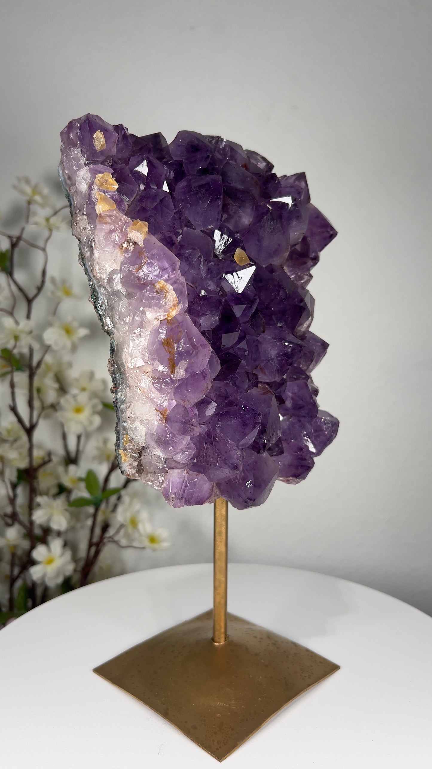 Natural Amethyst Rutilated on Stand - A00025