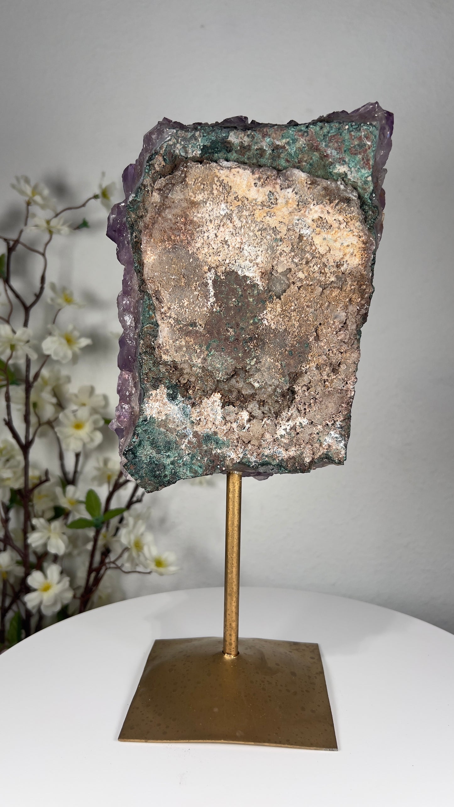 Natural Amethyst Rutilated on Stand - A00025